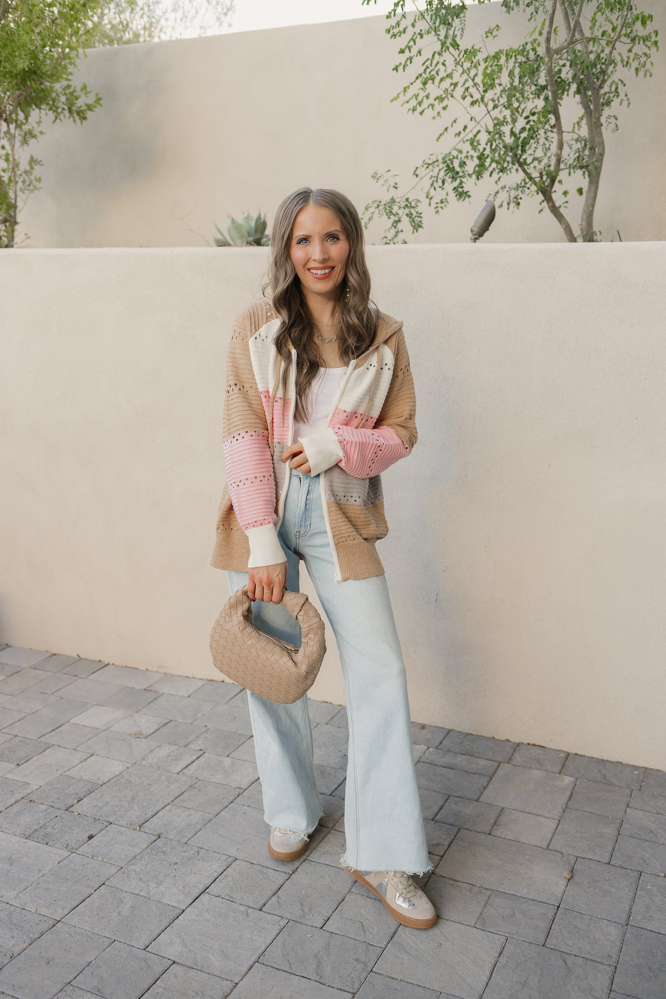 Chic Dreams Stripe Colorblock Zip-Up Hoodie-Jacket-Krush Kandy, Women's Online Fashion Boutique Located in Phoenix, Arizona (Scottsdale Area)