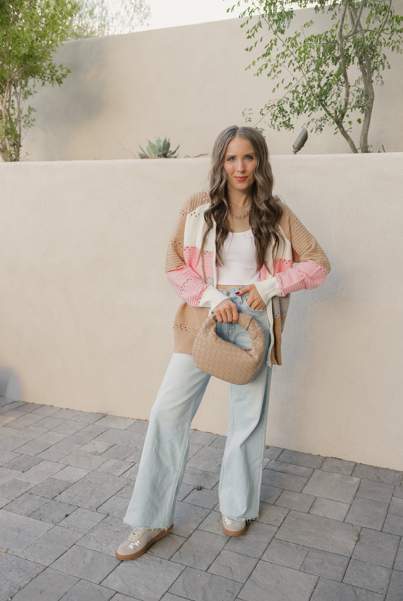 Chic Dreams Stripe Colorblock Zip-Up Hoodie-Jacket-Krush Kandy, Women's Online Fashion Boutique Located in Phoenix, Arizona (Scottsdale Area)