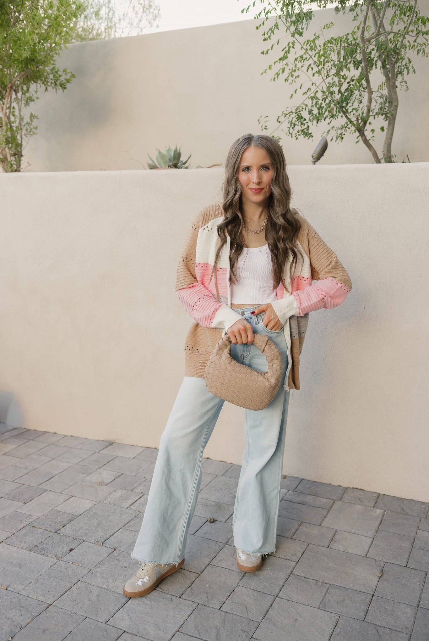 Chic Dreams Stripe Colorblock Zip-Up Hoodie-Jacket-Krush Kandy, Women's Online Fashion Boutique Located in Phoenix, Arizona (Scottsdale Area)