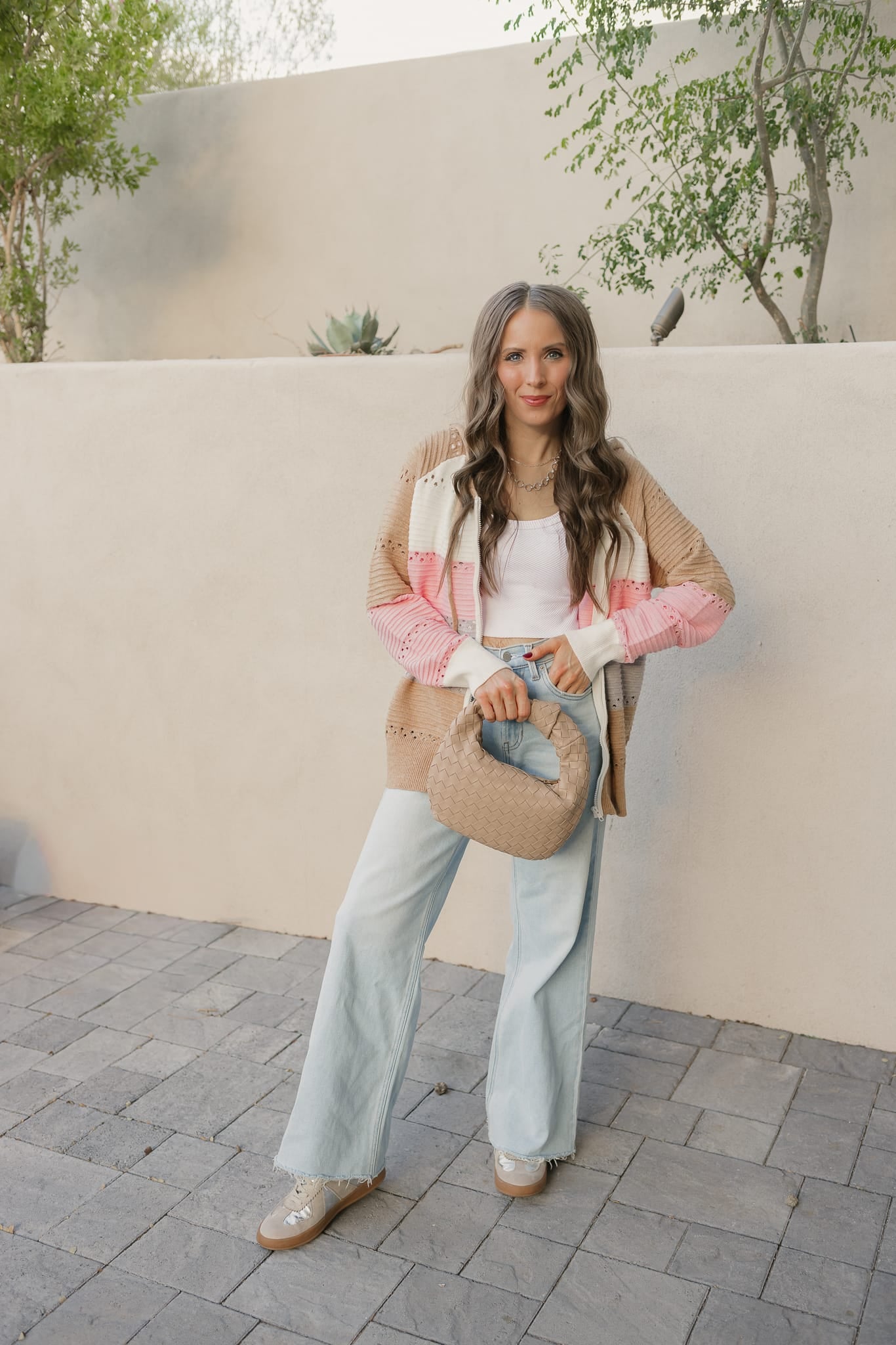 Chic Dreams Stripe Colorblock Zip-Up Hoodie-Jacket-Krush Kandy, Women's Online Fashion Boutique Located in Phoenix, Arizona (Scottsdale Area)