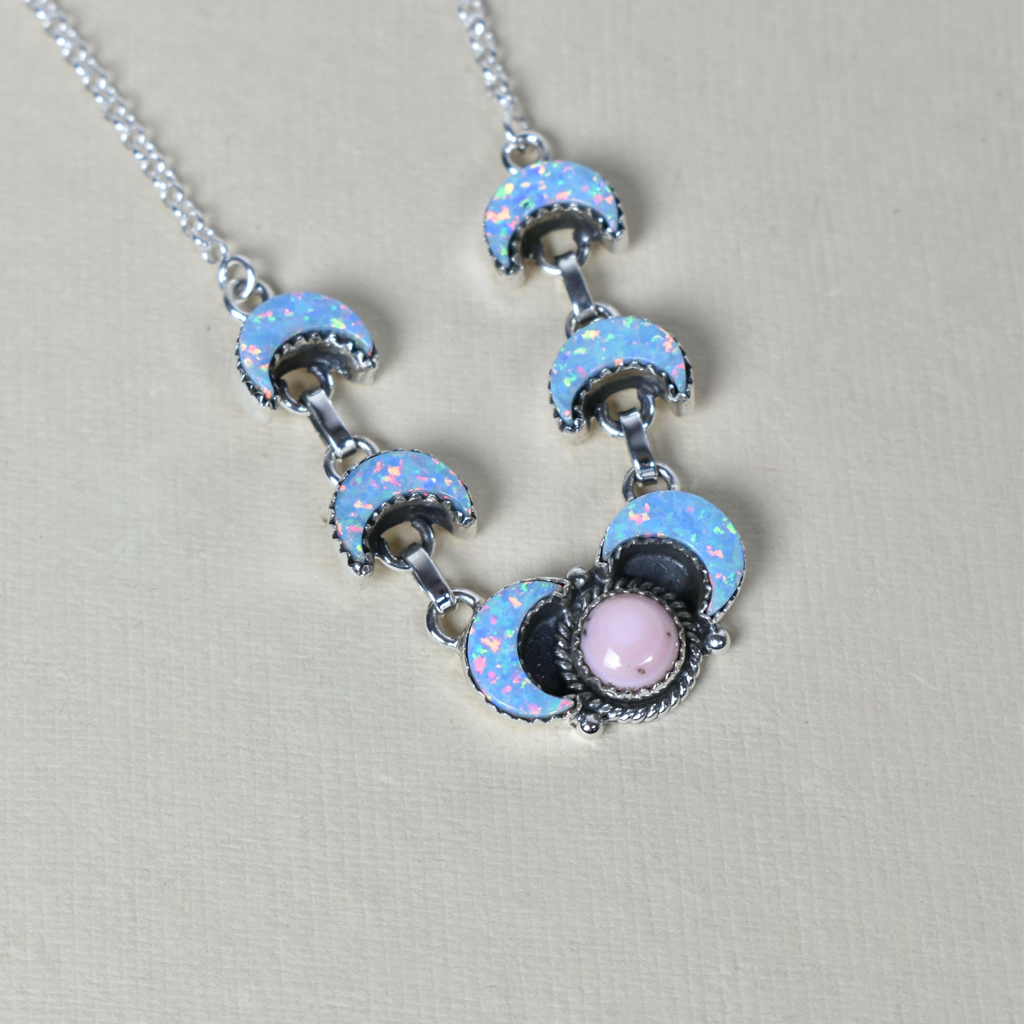 Lunar Crescent Necklace-Chain Necklaces-Krush Kandy, Women's Online Fashion Boutique Located in Phoenix, Arizona (Scottsdale Area)