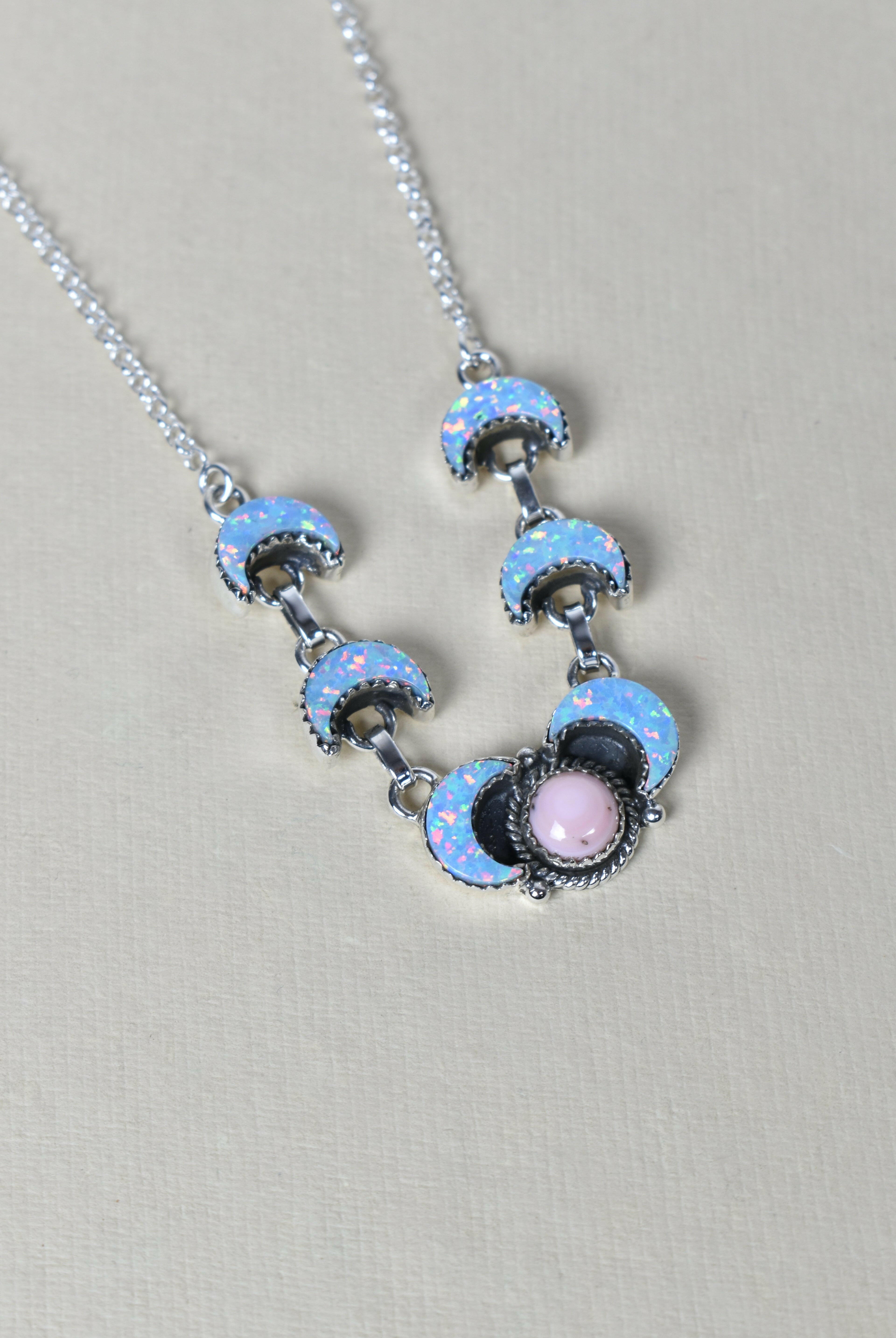 Lunar Crescent Necklace-Chain Necklaces-Krush Kandy, Women's Online Fashion Boutique Located in Phoenix, Arizona (Scottsdale Area)