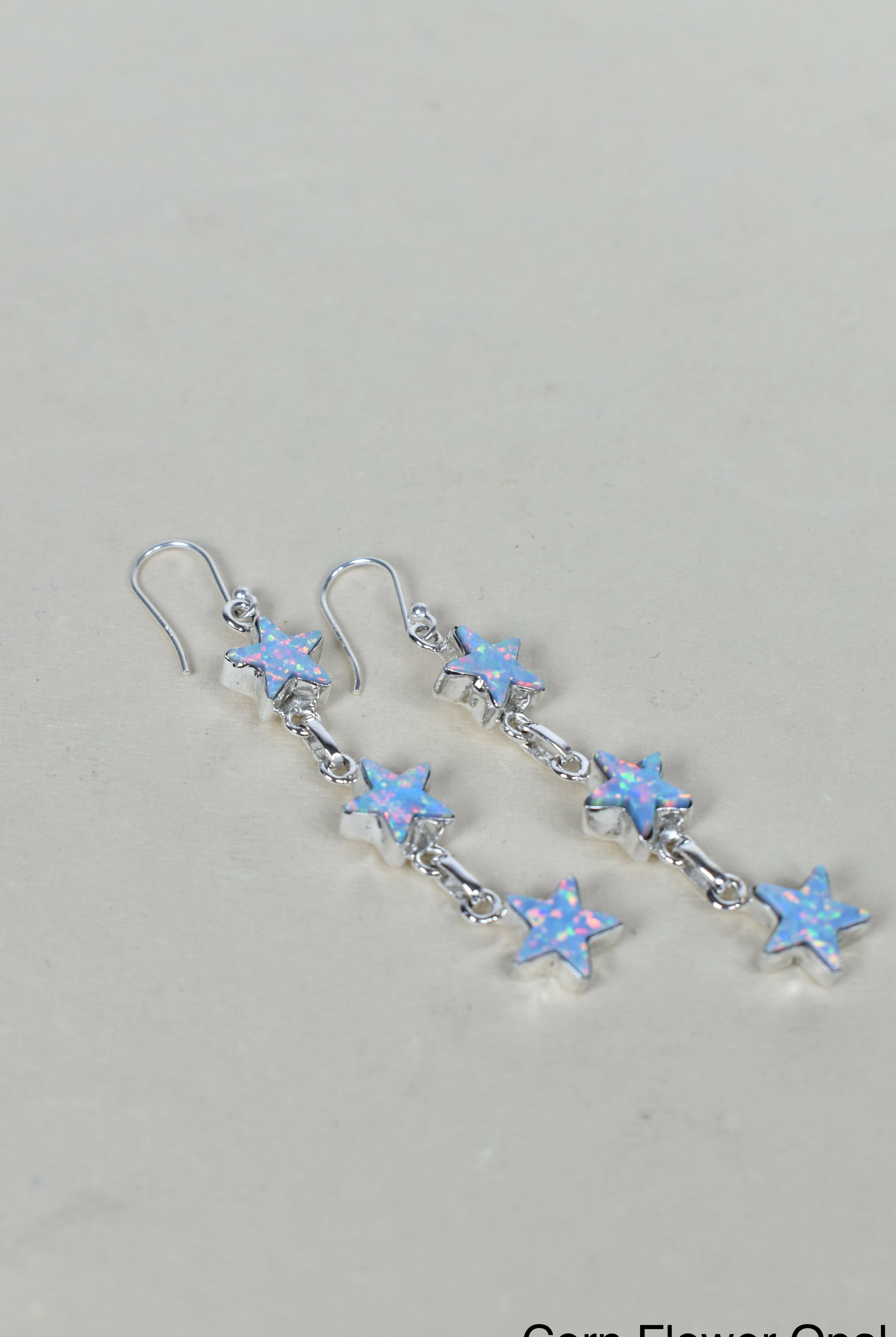 3 Star General Sterling Silver Earrings-Drop Earrings-Krush Kandy, Women's Online Fashion Boutique Located in Phoenix, Arizona (Scottsdale Area)