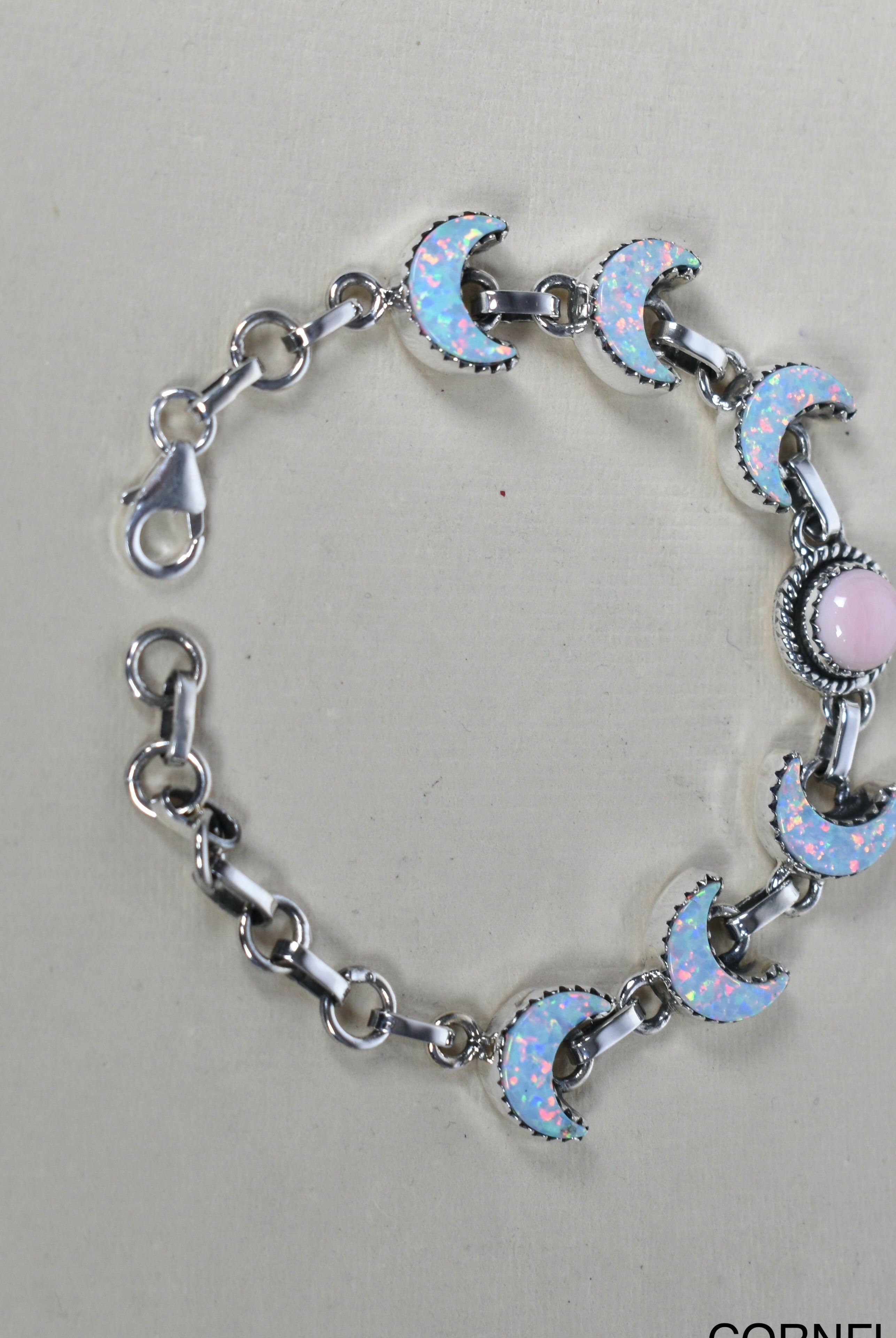 Lunar Crescent Charm Bracelet-Chain Bracelets-Krush Kandy, Women's Online Fashion Boutique Located in Phoenix, Arizona (Scottsdale Area)