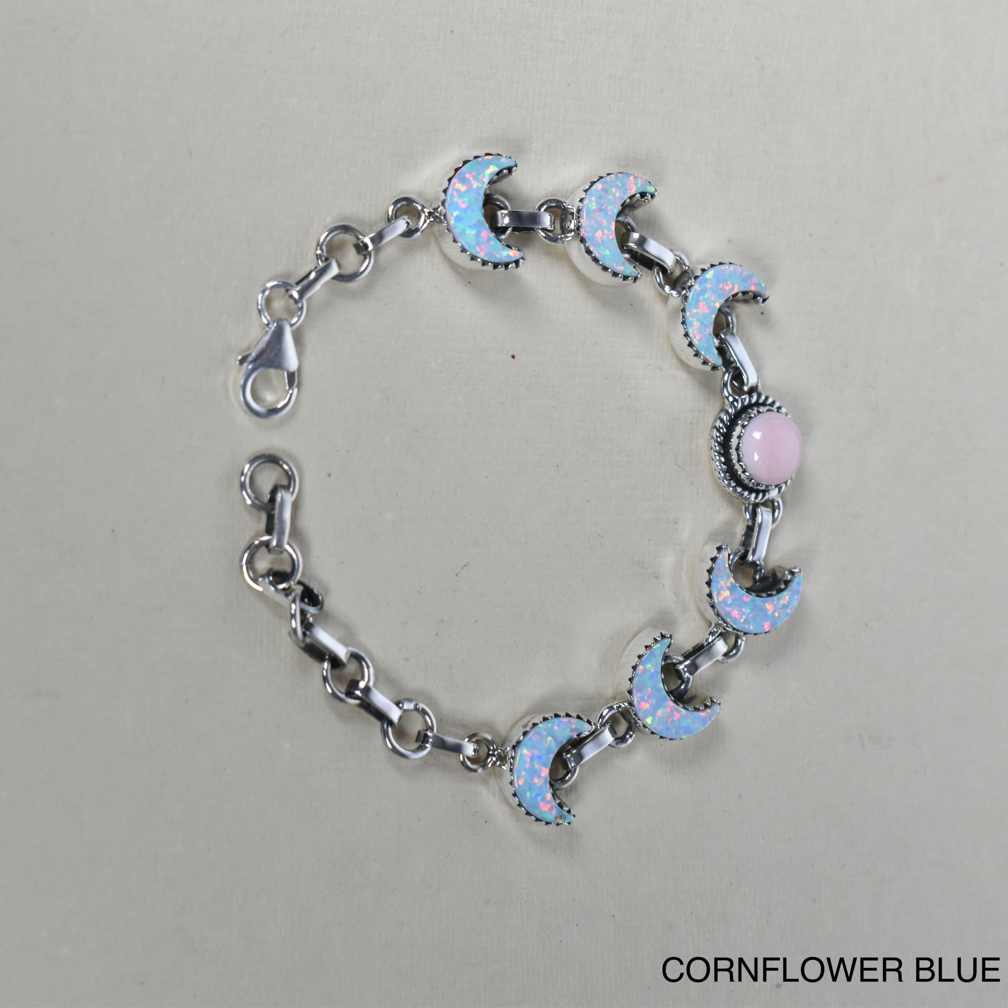 Lunar Crescent Charm Bracelet-Chain Bracelets-Krush Kandy, Women's Online Fashion Boutique Located in Phoenix, Arizona (Scottsdale Area)