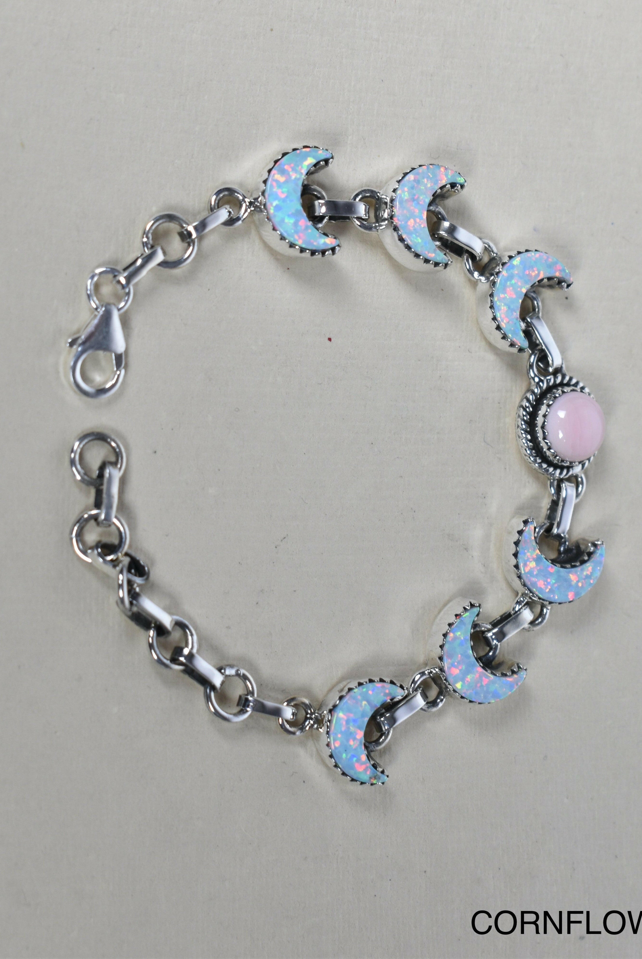 Lunar Crescent Charm Bracelet-Chain Bracelets-Krush Kandy, Women's Online Fashion Boutique Located in Phoenix, Arizona (Scottsdale Area)