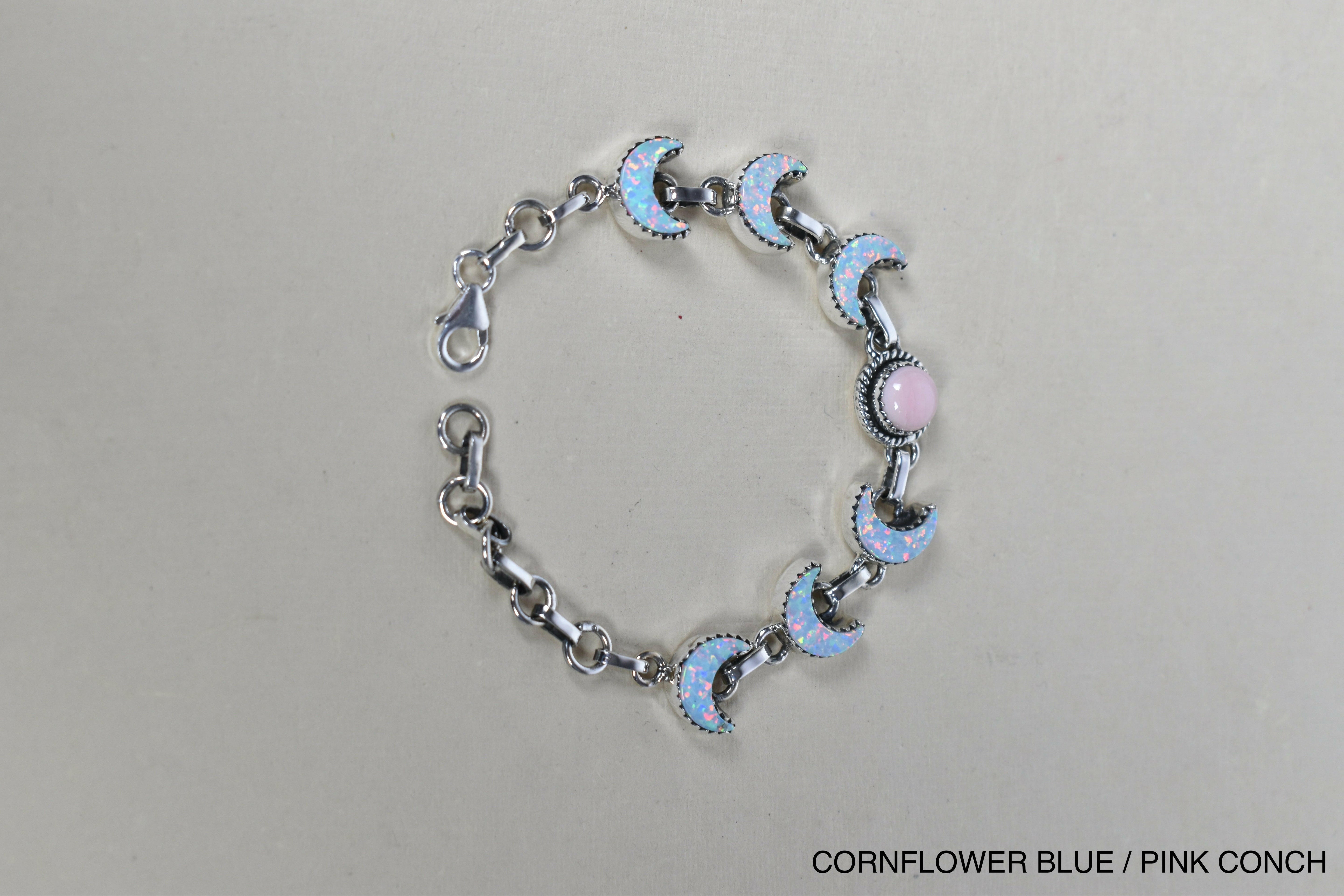 Lunar Crescent Charm Bracelet-Chain Bracelets-Krush Kandy, Women's Online Fashion Boutique Located in Phoenix, Arizona (Scottsdale Area)
