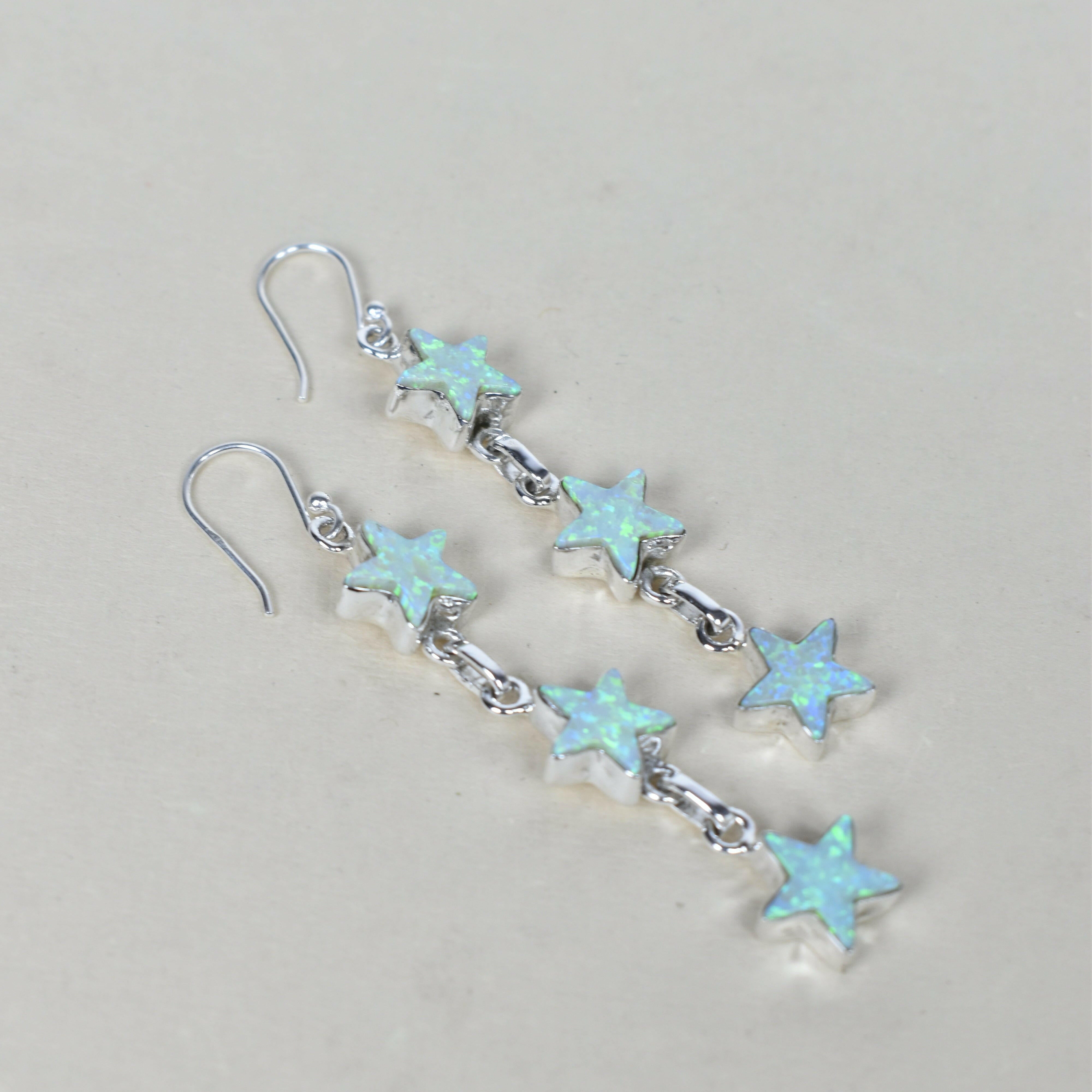 3 Star General Sterling Silver Earrings-Drop Earrings-Krush Kandy, Women's Online Fashion Boutique Located in Phoenix, Arizona (Scottsdale Area)