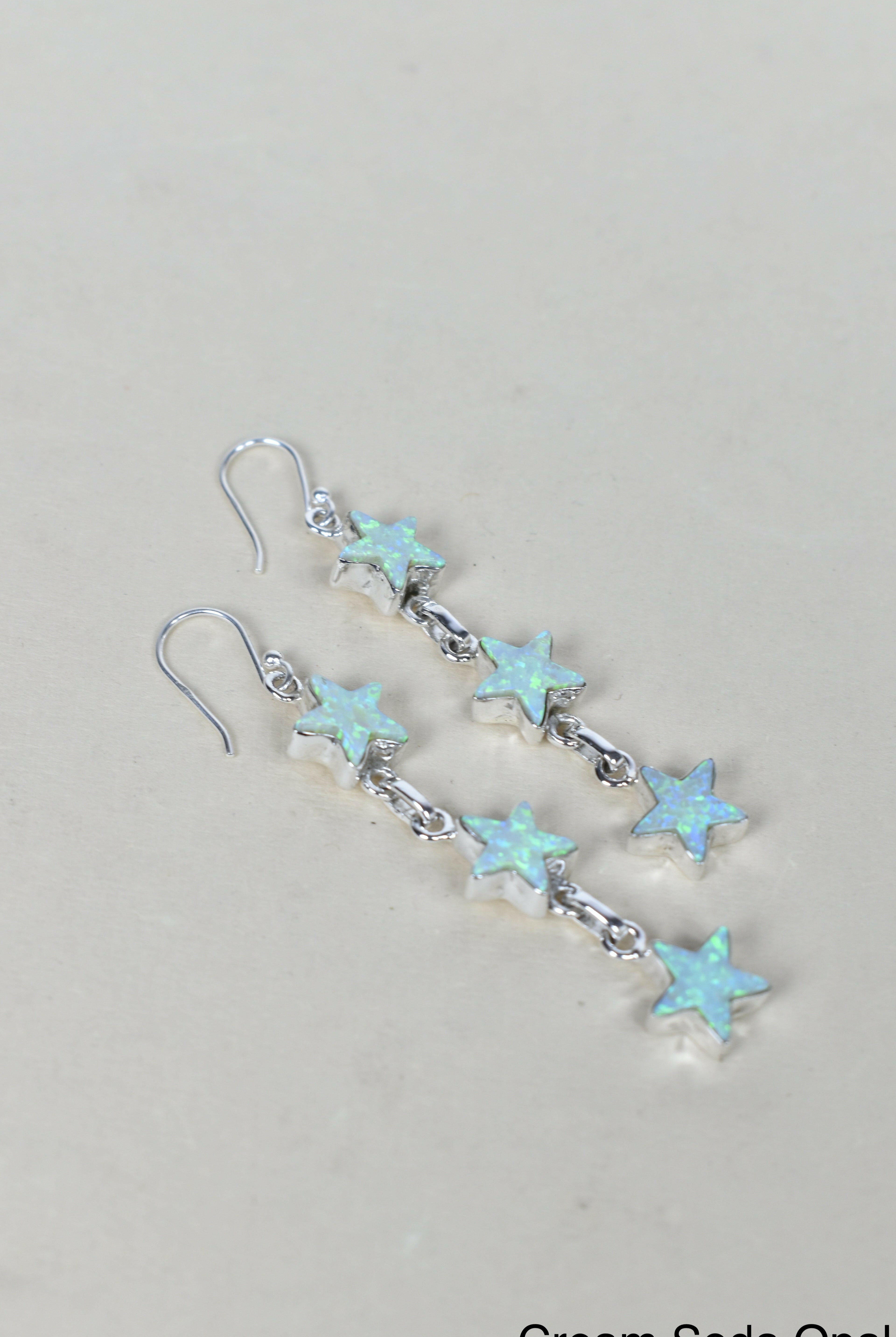 3 Star General Sterling Silver Earrings-Drop Earrings-Krush Kandy, Women's Online Fashion Boutique Located in Phoenix, Arizona (Scottsdale Area)
