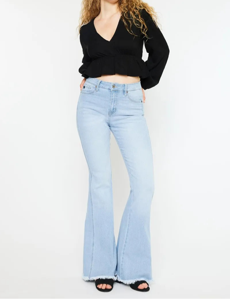 Kancan High Rise Curvy Flare Jeans-Denim-Krush Kandy, Women's Online Fashion Boutique Located in Phoenix, Arizona (Scottsdale Area)