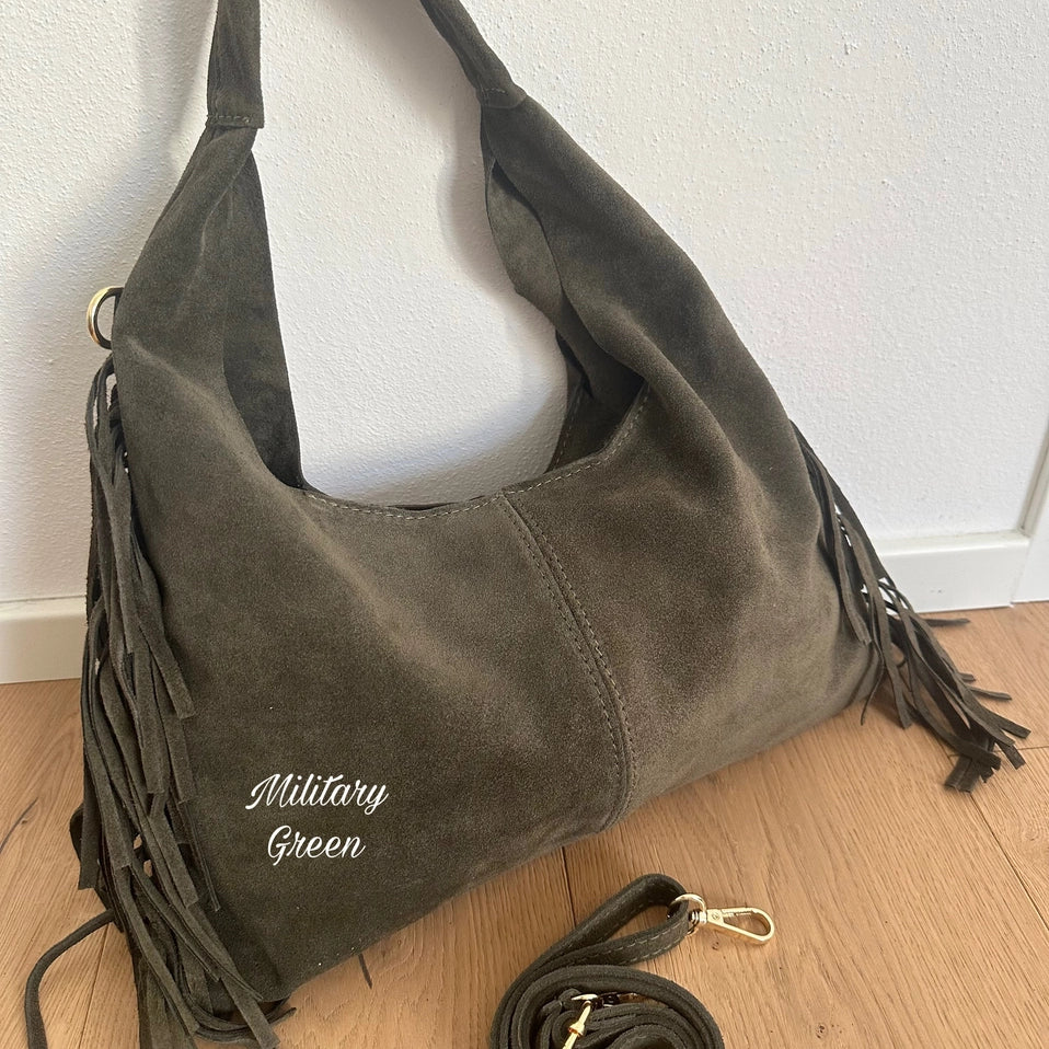 Jane Italian Suede Shoulder Bag | Pre-Order