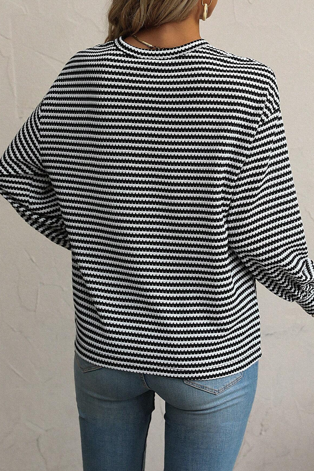 Classic Stripe Oversized Sweater-Tops-Krush Kandy, Women's Online Fashion Boutique Located in Phoenix, Arizona (Scottsdale Area)
