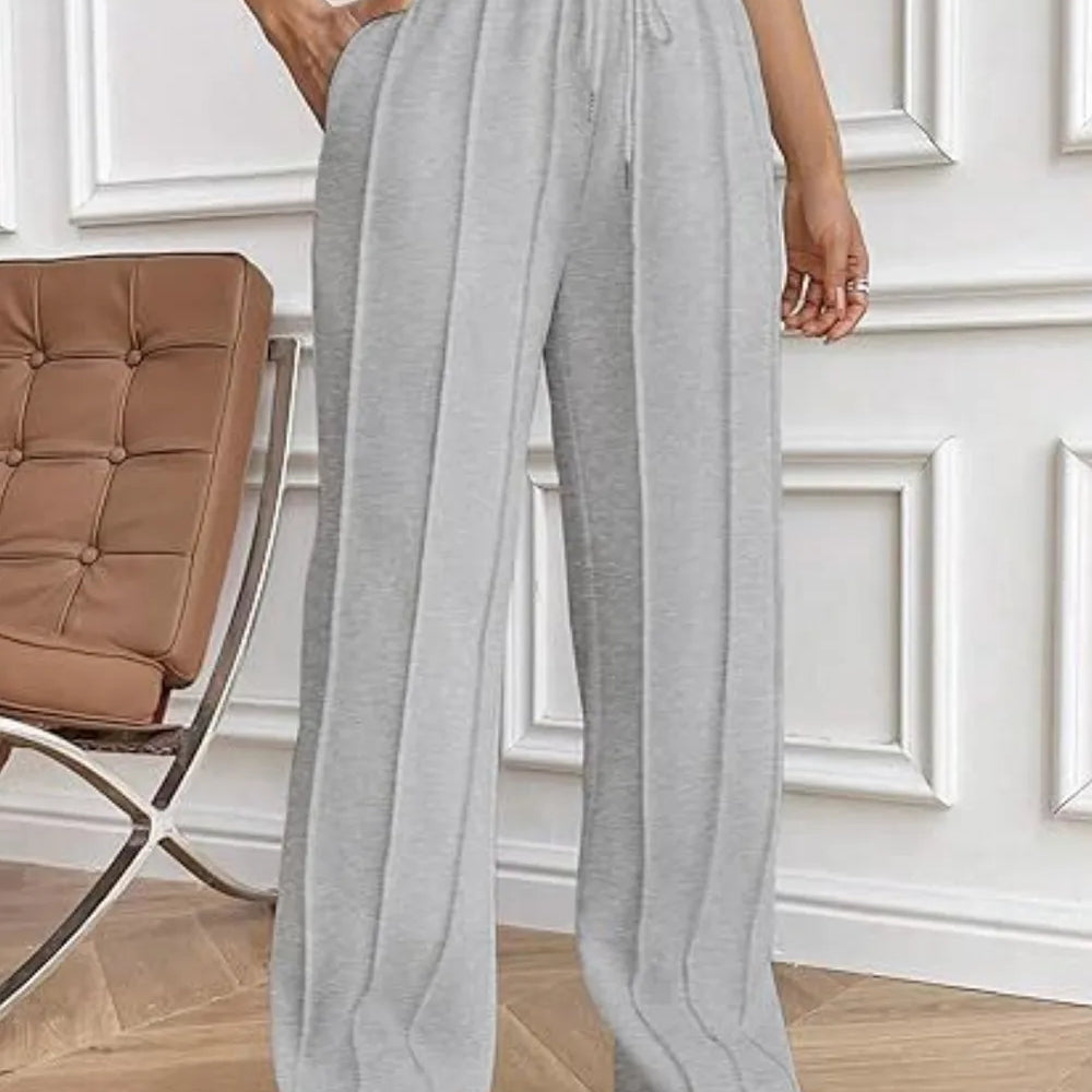 Drawstring Wide Leg Pants with Pockets-PANTS-Krush Kandy, Women's Online Fashion Boutique Located in Phoenix, Arizona (Scottsdale Area)