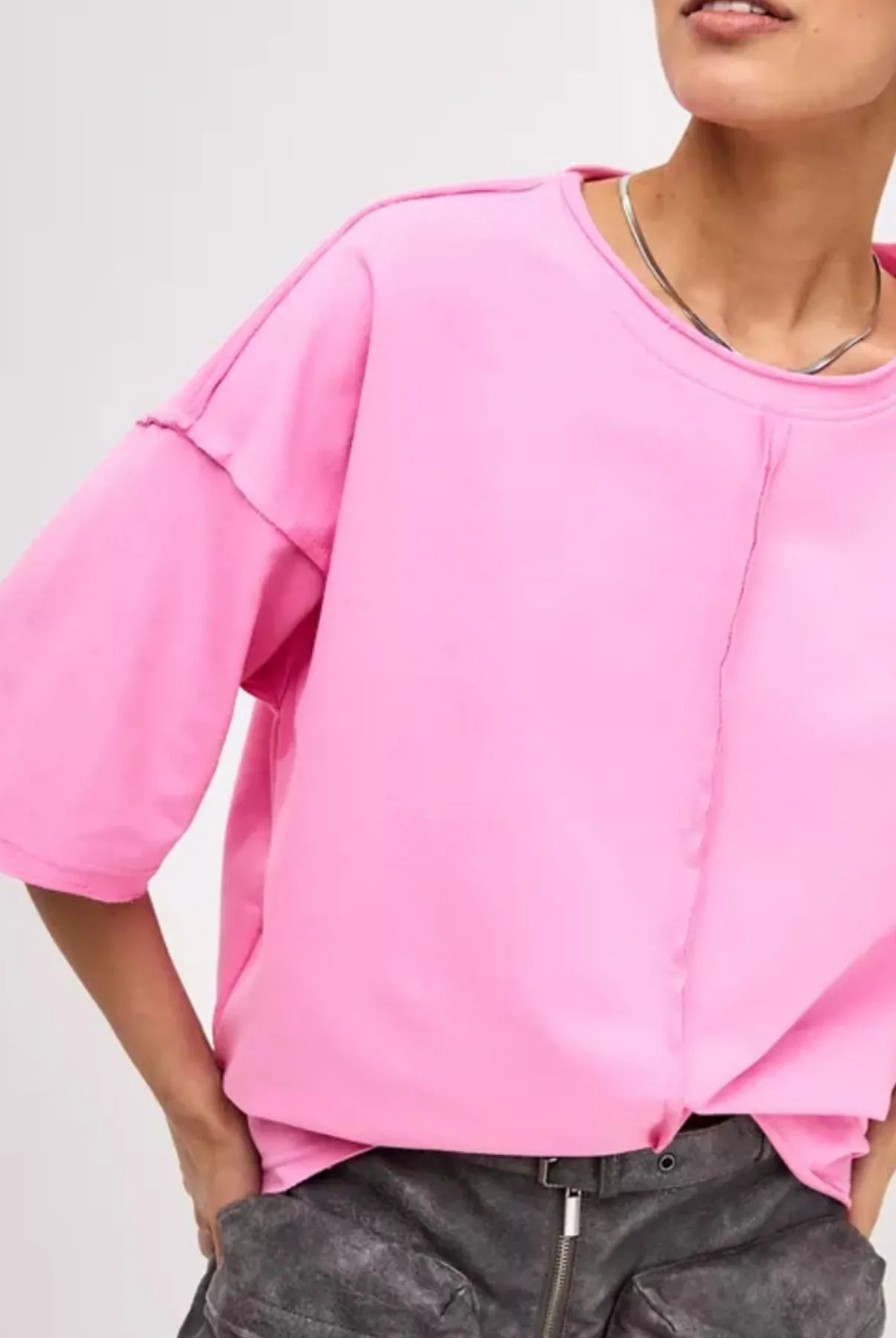Round Neck Half Sleeve T-Shirt-Krush Kandy, Women's Online Fashion Boutique Located in Phoenix, Arizona (Scottsdale Area)