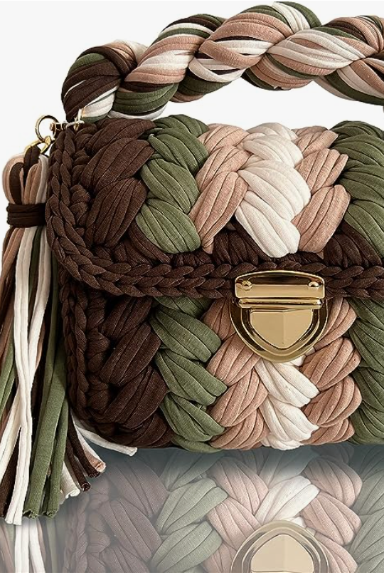 Chic Camo Handmade Crochet Purse-handbags-Krush Kandy, Women's Online Fashion Boutique Located in Phoenix, Arizona (Scottsdale Area)