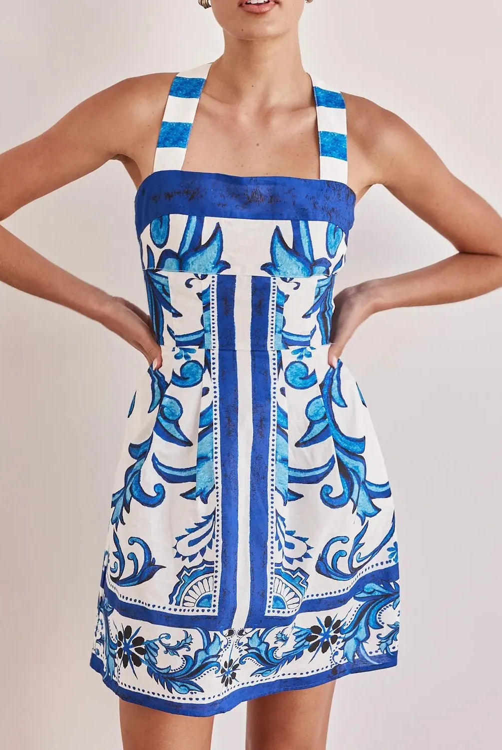 Printed Square Neck Midi Dress-Dresses-Krush Kandy, Women's Online Fashion Boutique Located in Phoenix, Arizona (Scottsdale Area)