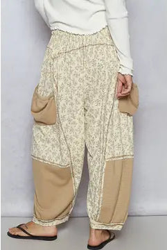 POL Oversized Floral Pattern Printed Knit Pants-Pants-Krush Kandy, Women's Online Fashion Boutique Located in Phoenix, Arizona (Scottsdale Area)