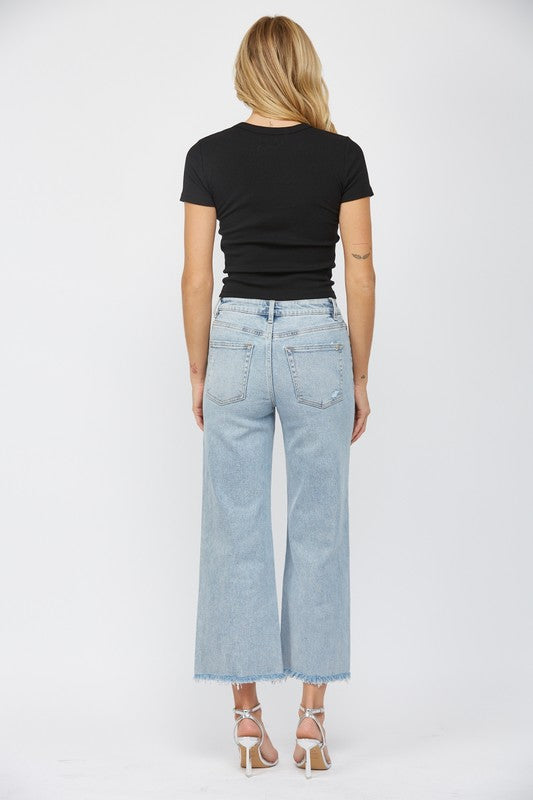 High Rise Ankle Wide Leg Jeans-Denim-Krush Kandy, Women's Online Fashion Boutique Located in Phoenix, Arizona (Scottsdale Area)