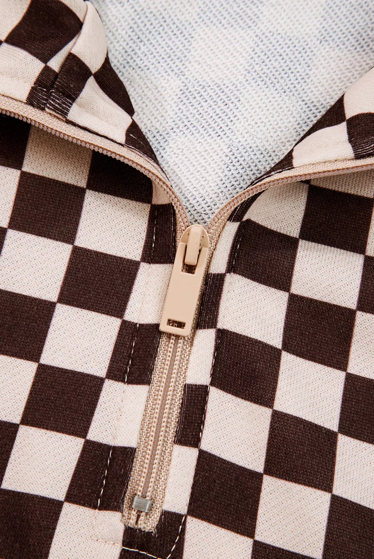 Checkered Drawstring Hoodie and Pants Set-2 Piece Outfit Sets-Krush Kandy, Women's Online Fashion Boutique Located in Phoenix, Arizona (Scottsdale Area)