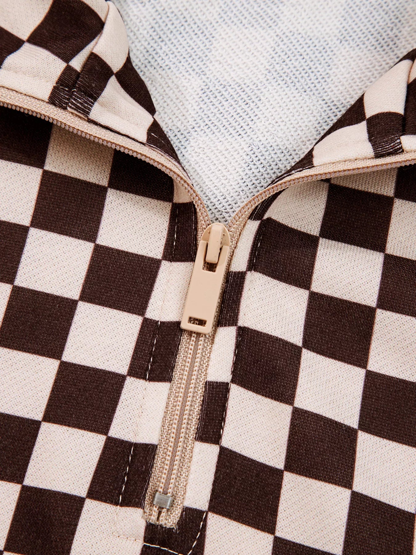 Checkered Drawstring Hoodie and Pants Set-2 Piece Outfit Sets-Krush Kandy, Women's Online Fashion Boutique Located in Phoenix, Arizona (Scottsdale Area)