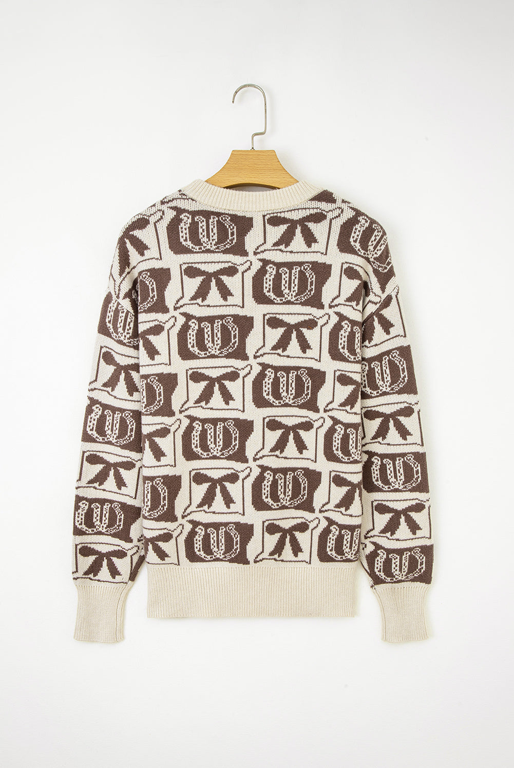 Western Rodeo Bow & Horseshoe Sweater-Sweaters-Krush Kandy, Women's Online Fashion Boutique Located in Phoenix, Arizona (Scottsdale Area)
