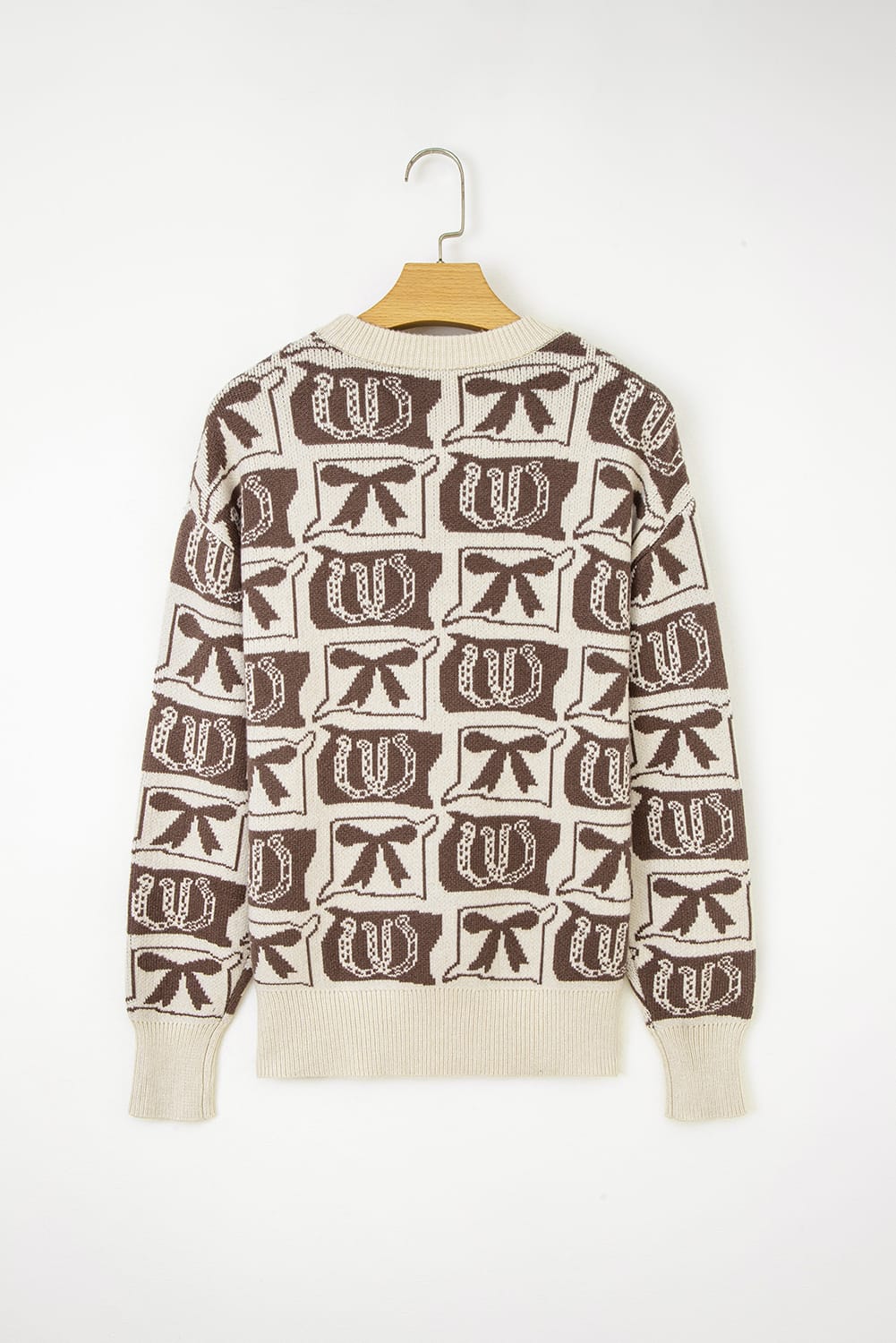 Western Rodeo Bow & Horseshoe Sweater-Sweaters-Krush Kandy, Women's Online Fashion Boutique Located in Phoenix, Arizona (Scottsdale Area)