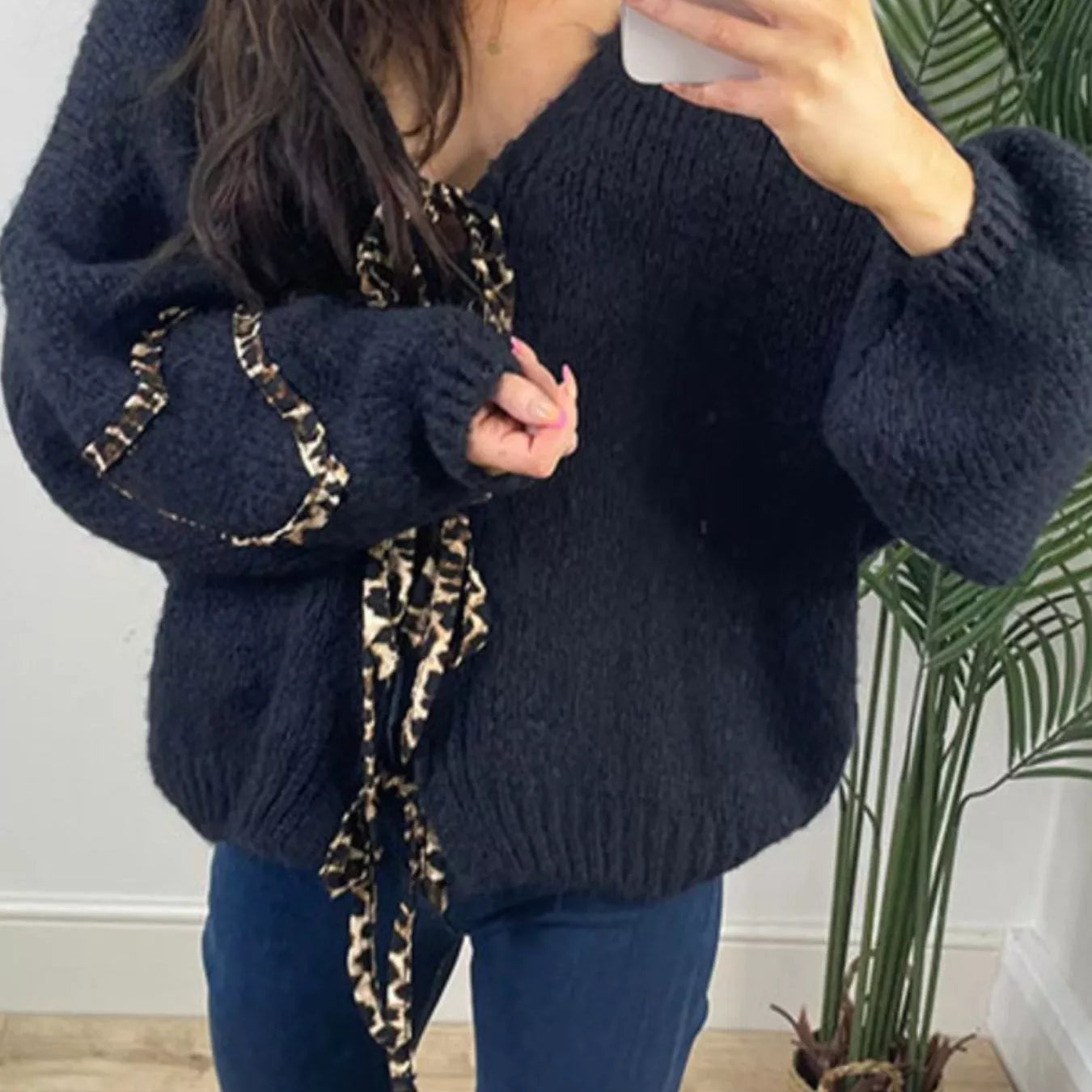 Tie Front Long Sleeve Sweater-Krush Kandy, Women's Online Fashion Boutique Located in Phoenix, Arizona (Scottsdale Area)