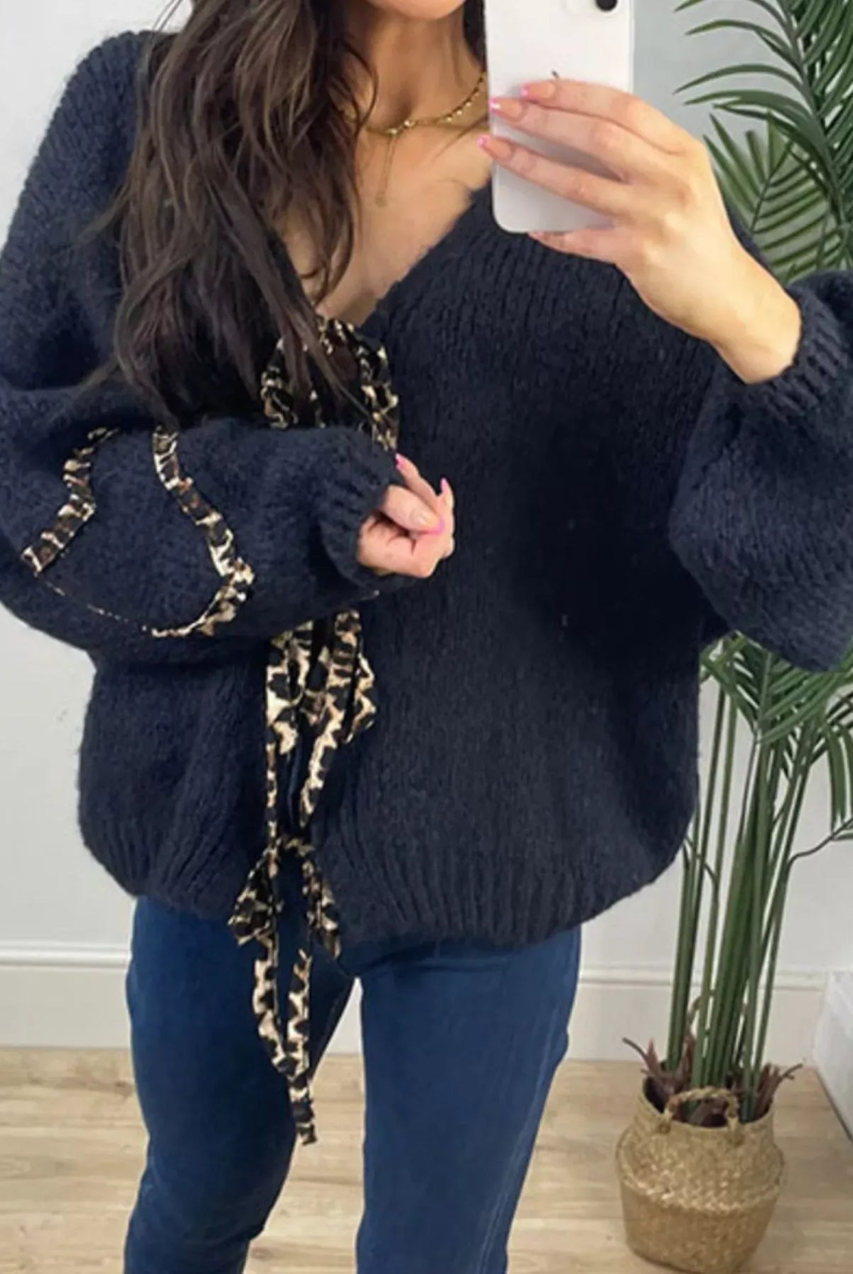 Tie Front Long Sleeve Sweater-Krush Kandy, Women's Online Fashion Boutique Located in Phoenix, Arizona (Scottsdale Area)