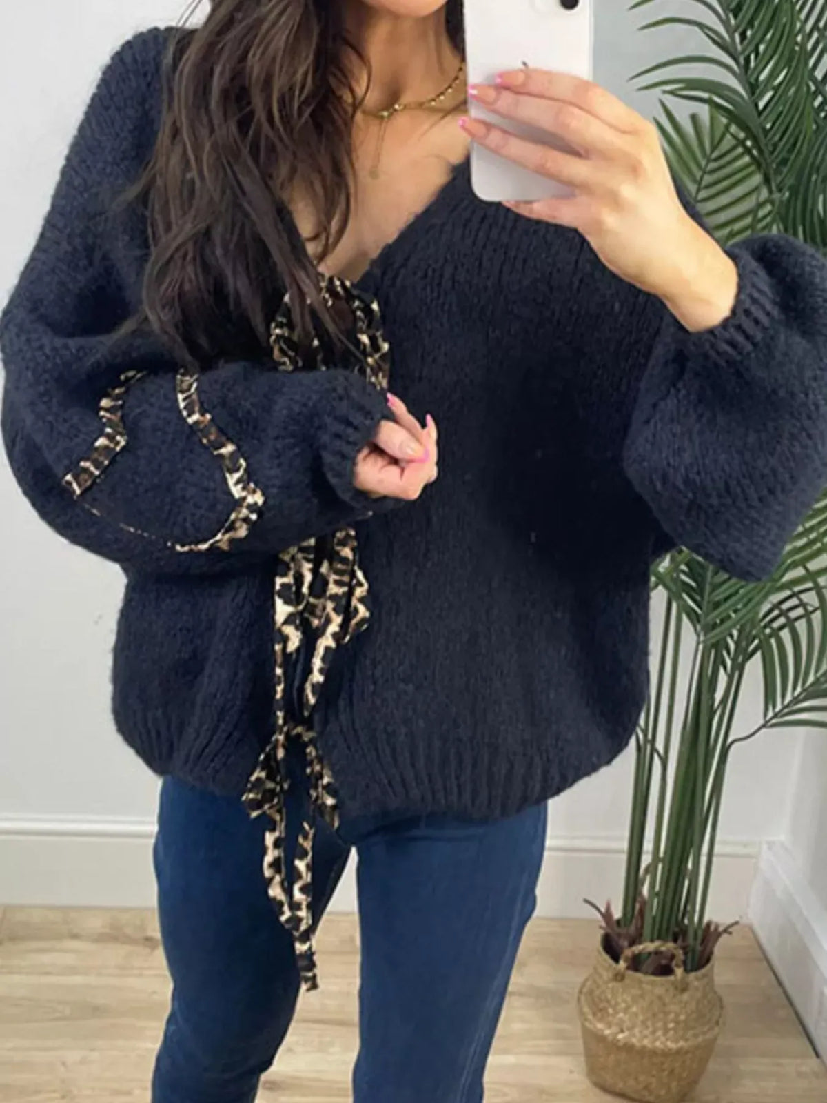 Tie Front Long Sleeve Sweater-Krush Kandy, Women's Online Fashion Boutique Located in Phoenix, Arizona (Scottsdale Area)