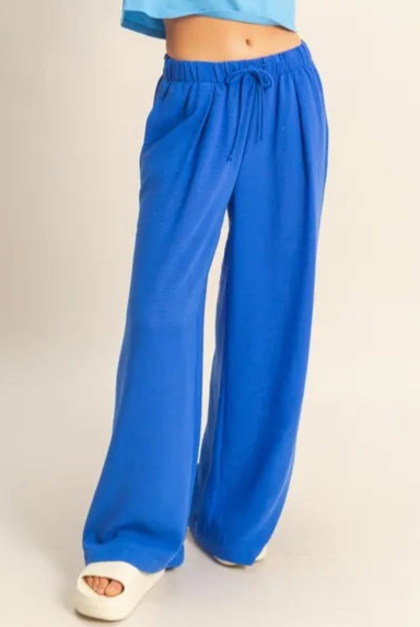 HYFVE Elasticized Waist Wide Leg Pants-PANTS-Krush Kandy, Women's Online Fashion Boutique Located in Phoenix, Arizona (Scottsdale Area)