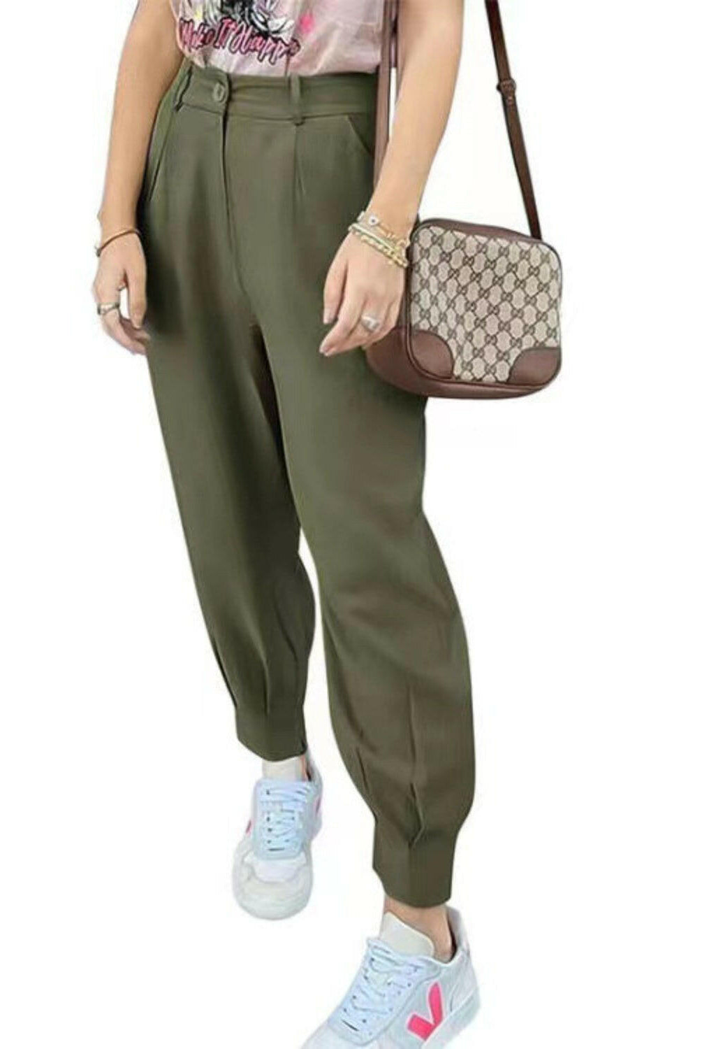 High Waist Cropped Pants-Krush Kandy, Women's Online Fashion Boutique Located in Phoenix, Arizona (Scottsdale Area)