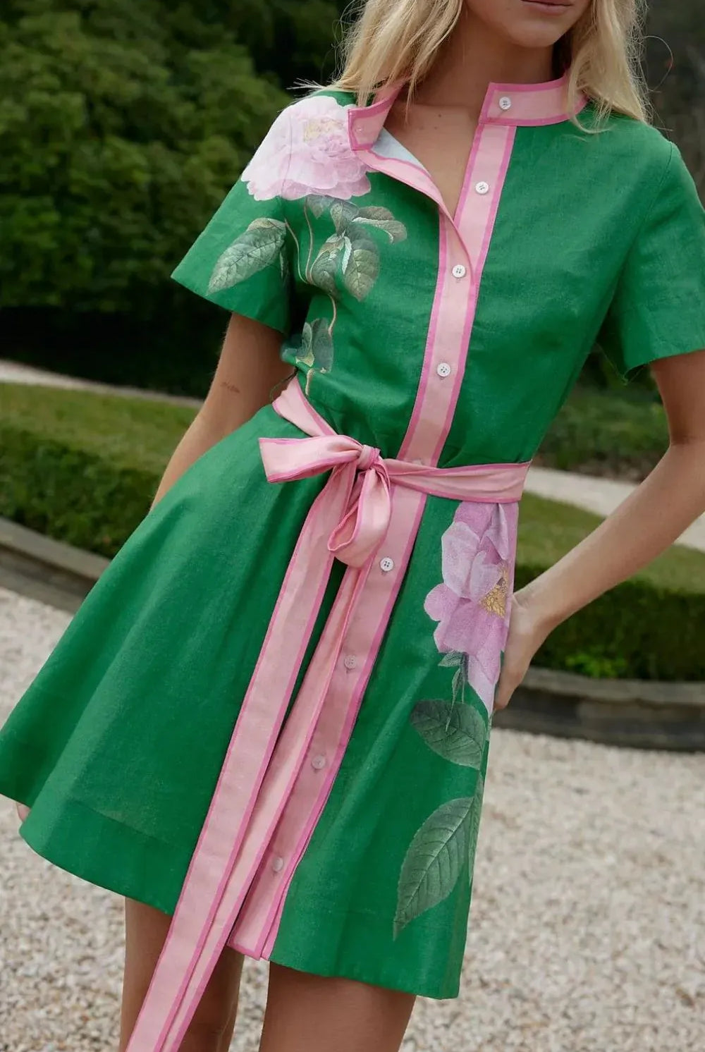 Printed Tie Waist Short Sleeve Dress-dresses-Krush Kandy, Women's Online Fashion Boutique Located in Phoenix, Arizona (Scottsdale Area)