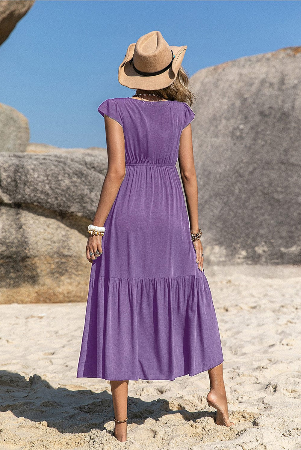 Embroidered Square Neck Ruffle Hem Dress-Krush Kandy, Women's Online Fashion Boutique Located in Phoenix, Arizona (Scottsdale Area)
