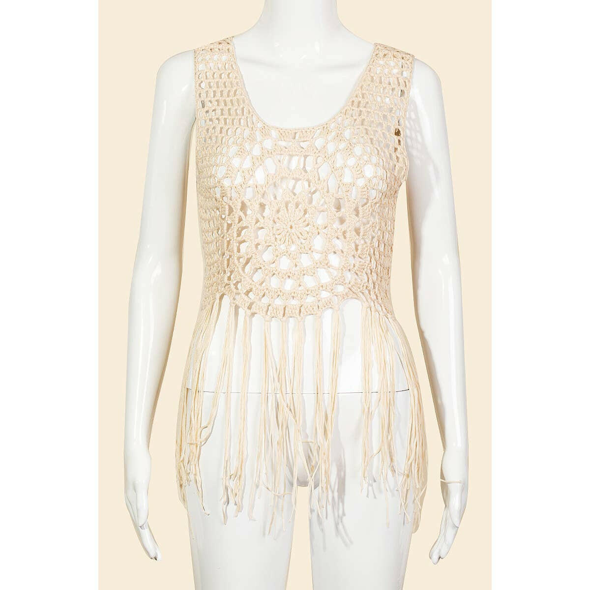 Floral Fringe One Piece Cover Up-Tops-Krush Kandy, Women's Online Fashion Boutique Located in Phoenix, Arizona (Scottsdale Area)