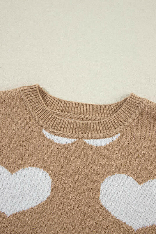 Warmhearted Knit Heart Sweater-Krush Kandy, Women's Online Fashion Boutique Located in Phoenix, Arizona (Scottsdale Area)