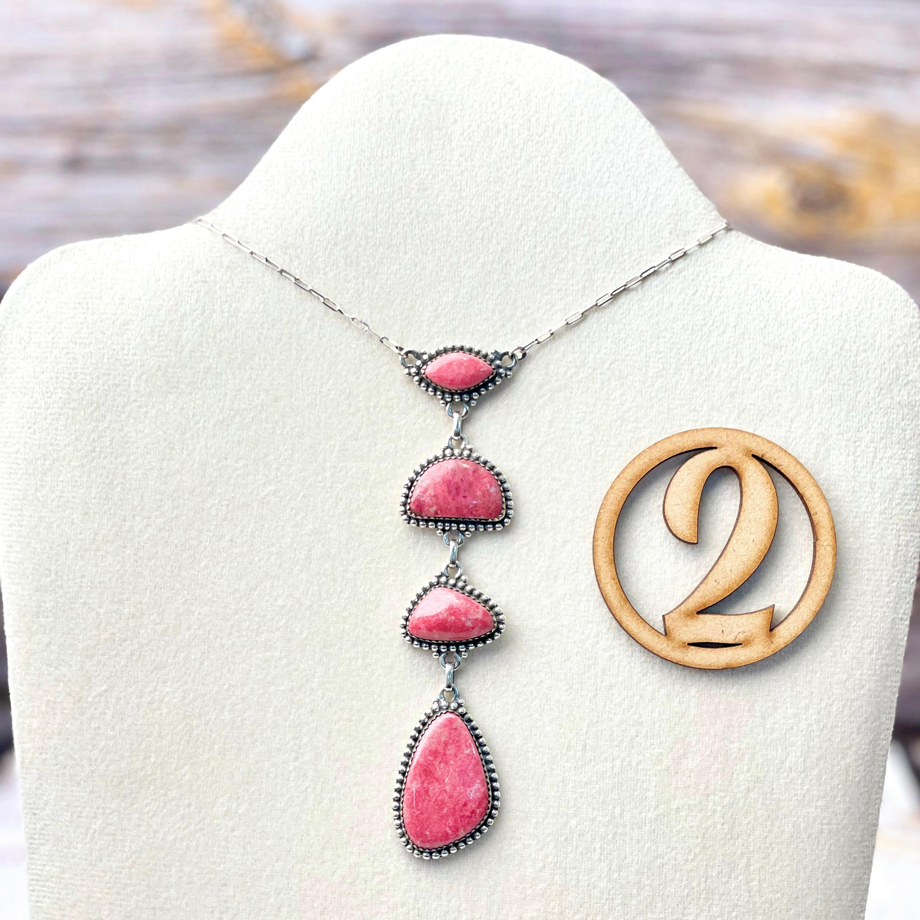 Thulite Slab Cluster Necklaces-Necklaces-Krush Kandy, Women's Online Fashion Boutique Located in Phoenix, Arizona (Scottsdale Area)