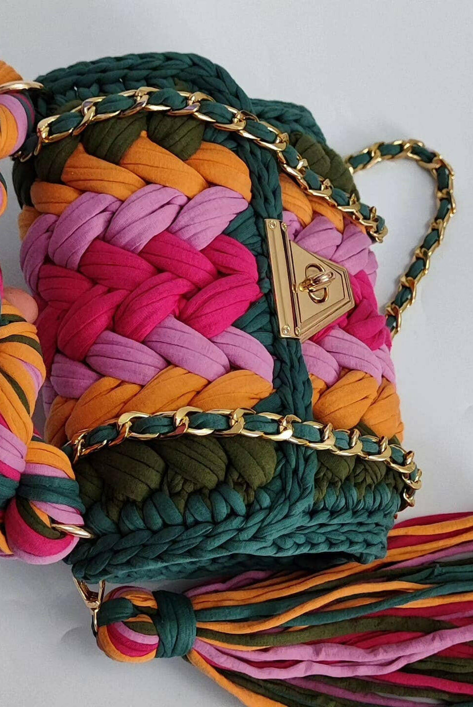 Bold Spring Handmade Crochet Purse-handbags-Krush Kandy, Women's Online Fashion Boutique Located in Phoenix, Arizona (Scottsdale Area)