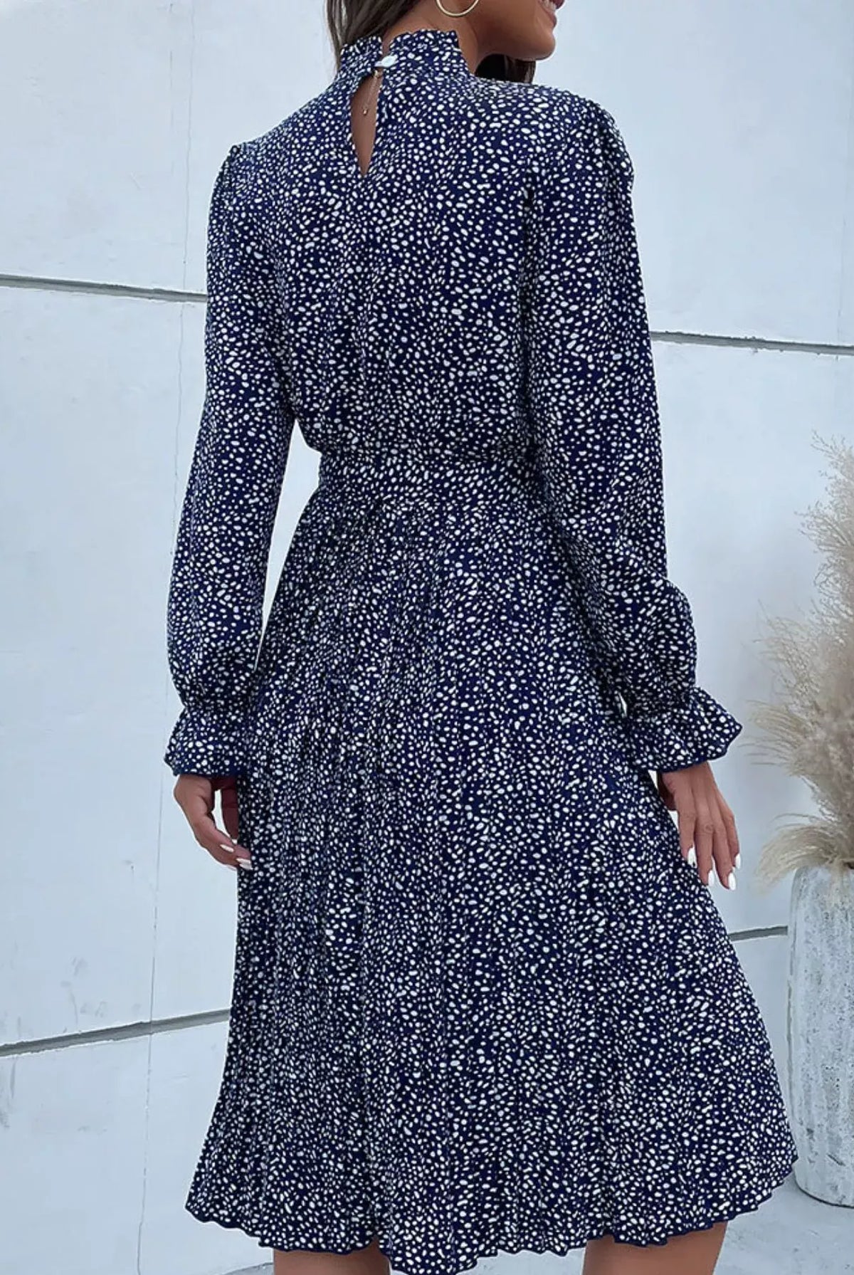 Animal Print Mock Neck Flounce Sleeve Dress-Dresses-Krush Kandy, Women's Online Fashion Boutique Located in Phoenix, Arizona (Scottsdale Area)