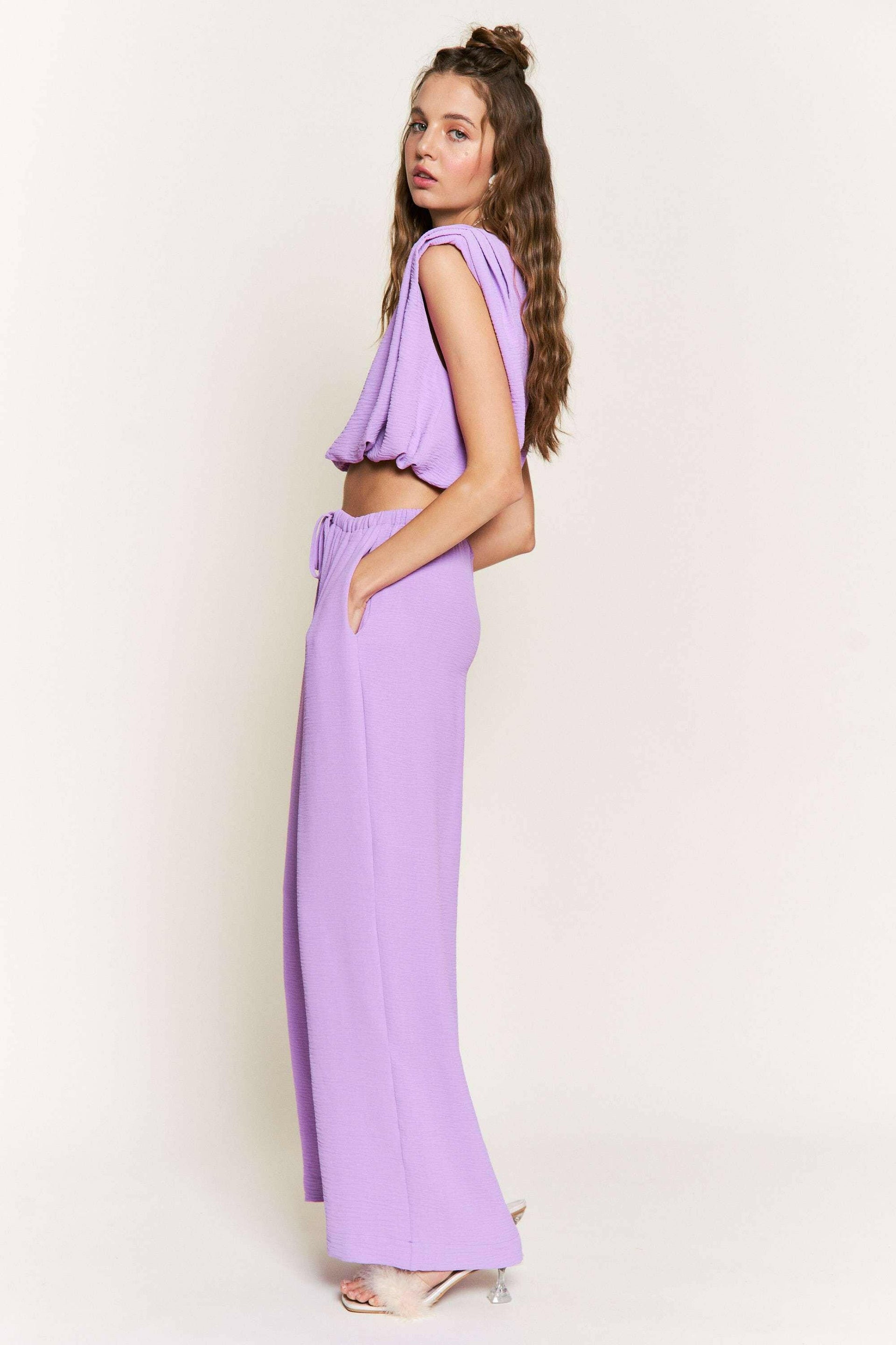 Lilac Lounge Wide Leg Pants-Pants-Krush Kandy, Women's Online Fashion Boutique Located in Phoenix, Arizona (Scottsdale Area)