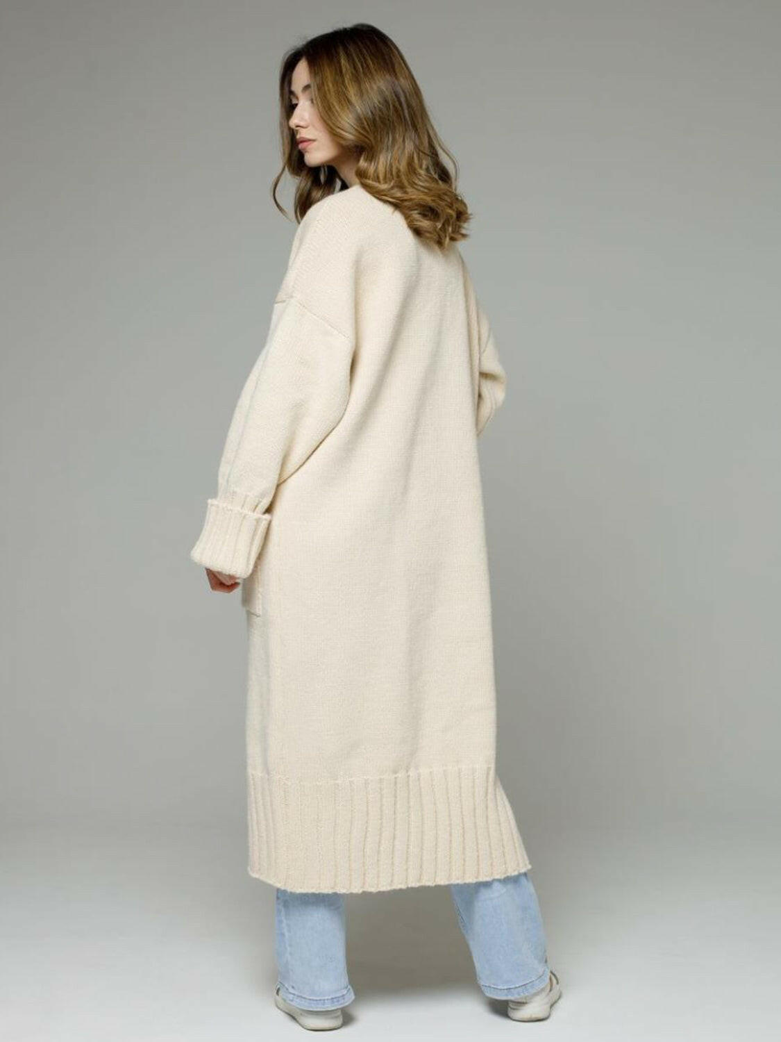 Pocketed Open Front Dropped Shoulder Cardigan-Krush Kandy, Women's Online Fashion Boutique Located in Phoenix, Arizona (Scottsdale Area)