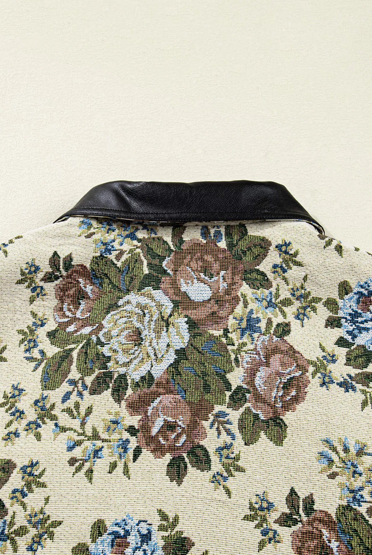 Floral Print Zip Up Contrast Collared Jacket-Jacket-Krush Kandy, Women's Online Fashion Boutique Located in Phoenix, Arizona (Scottsdale Area)
