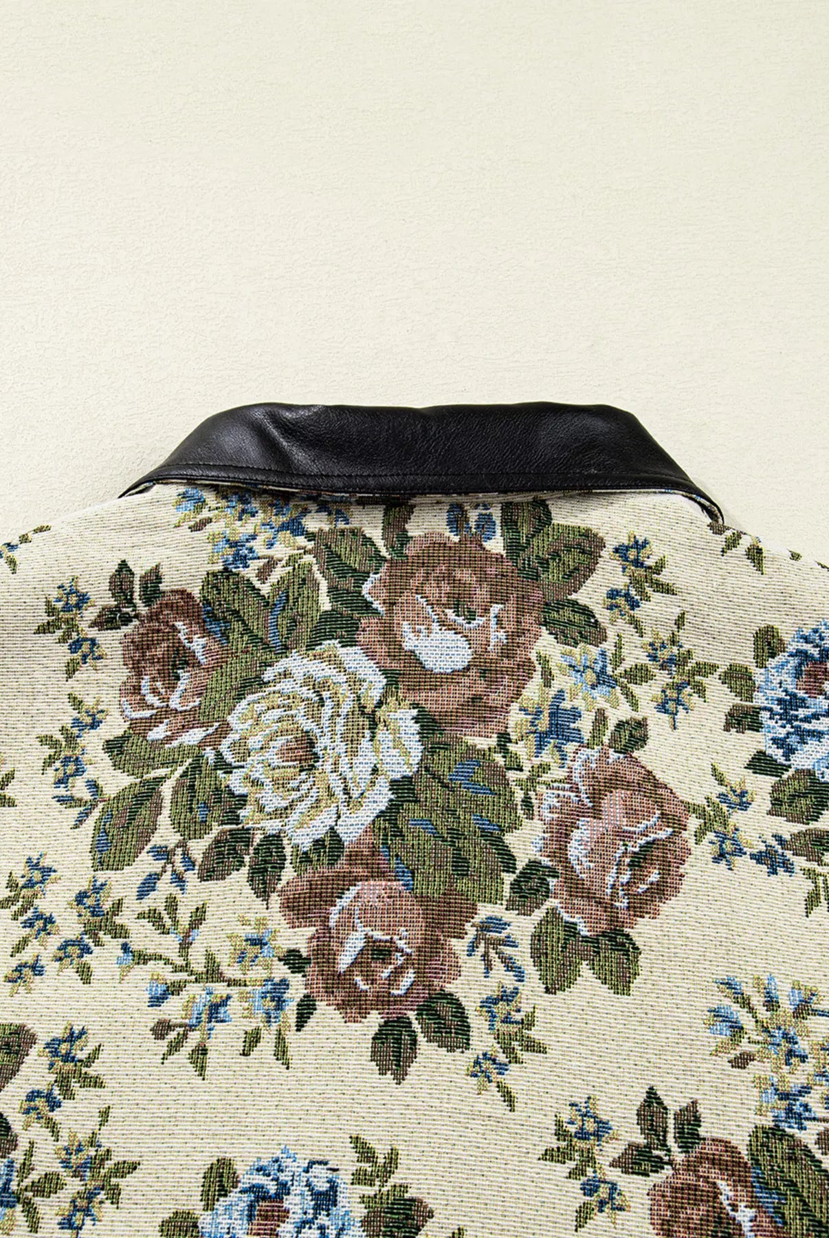 Floral Print Zip Up Contrast Collared Jacket-Jacket-Krush Kandy, Women's Online Fashion Boutique Located in Phoenix, Arizona (Scottsdale Area)