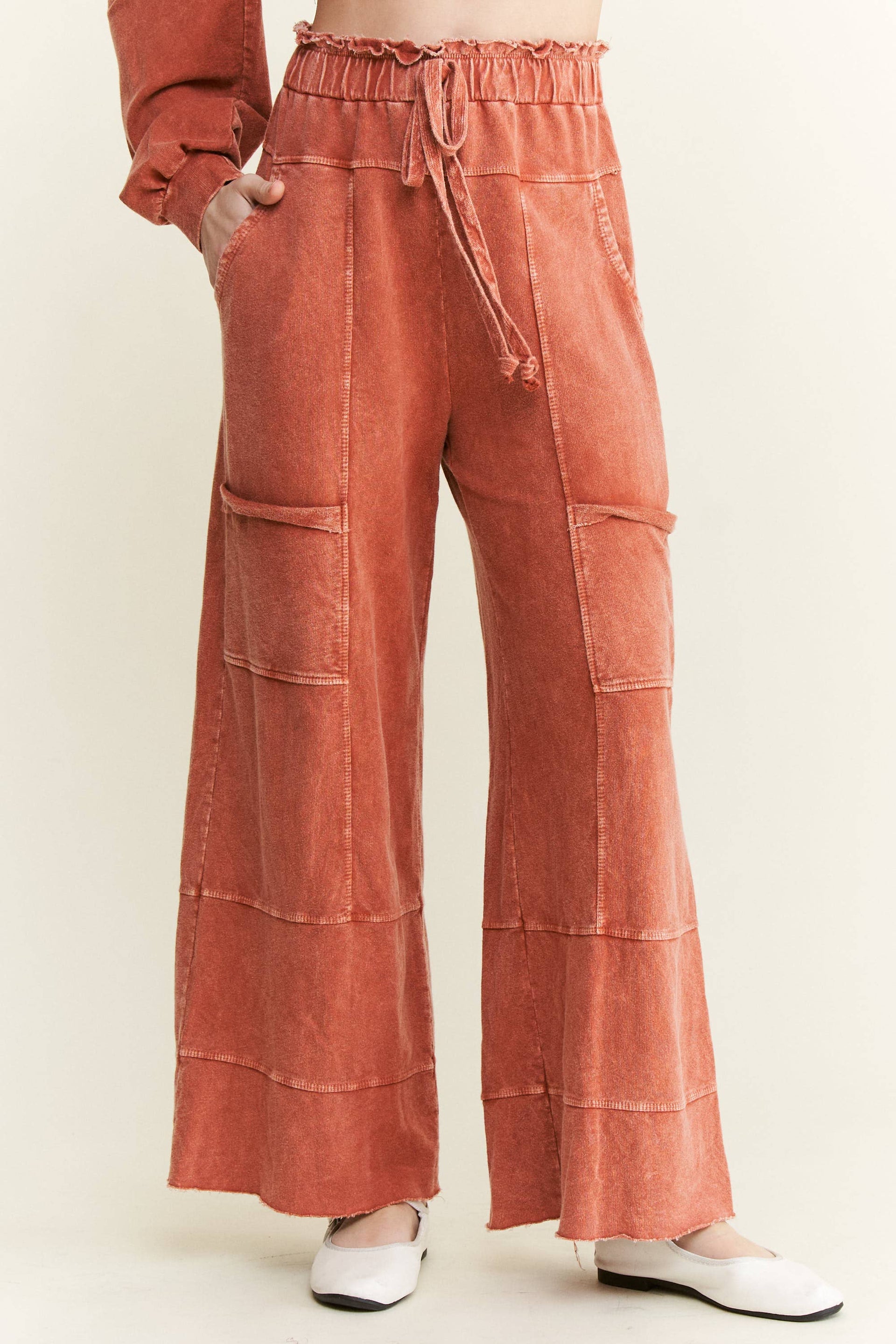 BEST Mineral Wash Wide Leg Cropped Pants-Pants-Krush Kandy, Women's Online Fashion Boutique Located in Phoenix, Arizona (Scottsdale Area)