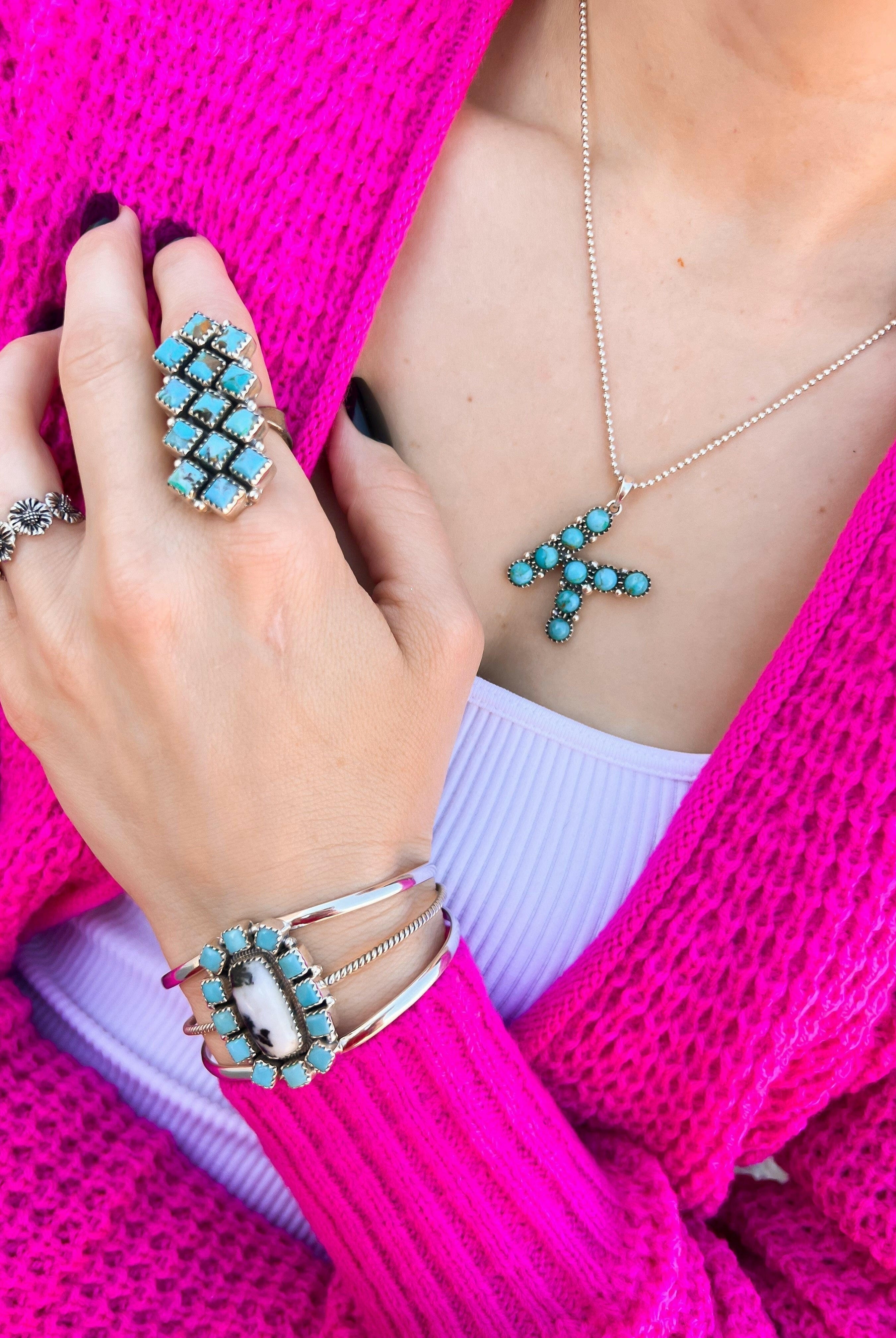 Sign Here Initial Stone Pendant More Stones Part 2 | Pre-Order-Chain Necklaces-Krush Kandy, Women's Online Fashion Boutique Located in Phoenix, Arizona (Scottsdale Area)