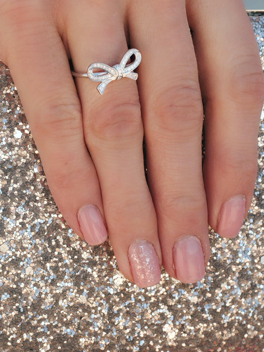 DOORBUSTER: Krush EXCLUSIVE: Crystal Pave Bow Ring-Dainty Rings-Krush Kandy, Women's Online Fashion Boutique Located in Phoenix, Arizona (Scottsdale Area)