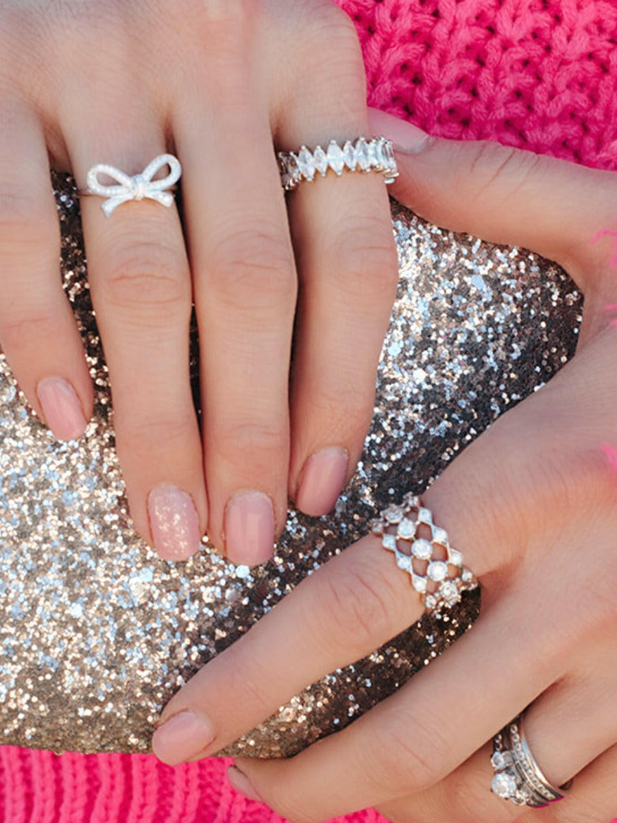 DOORBUSTER: Krush EXCLUSIVE: Crystal Pave Bow Ring-Dainty Rings-Krush Kandy, Women's Online Fashion Boutique Located in Phoenix, Arizona (Scottsdale Area)