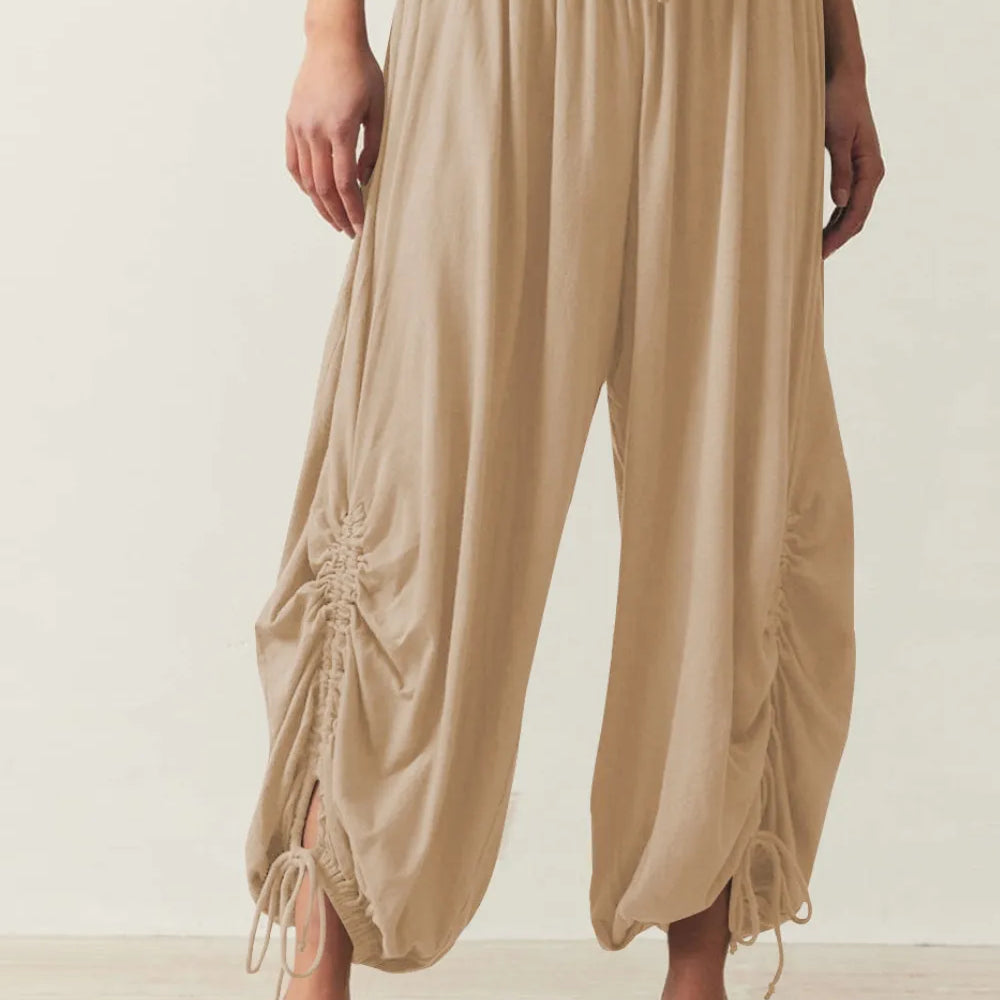 Drawstring Ruched Pants-Krush Kandy, Women's Online Fashion Boutique Located in Phoenix, Arizona (Scottsdale Area)