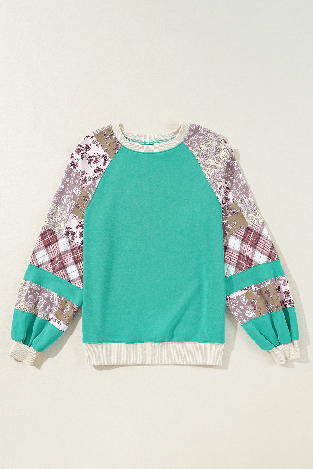 Patchwork Charm Colorblock Pullover-Tops-Krush Kandy, Women's Online Fashion Boutique Located in Phoenix, Arizona (Scottsdale Area)