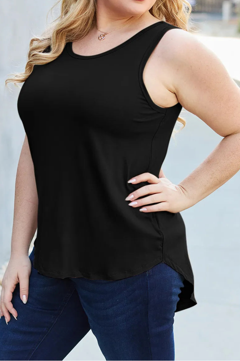 Basic Bae Full Size Round Neck Curved Hem Tank-Tops-Krush Kandy, Women's Online Fashion Boutique Located in Phoenix, Arizona (Scottsdale Area)