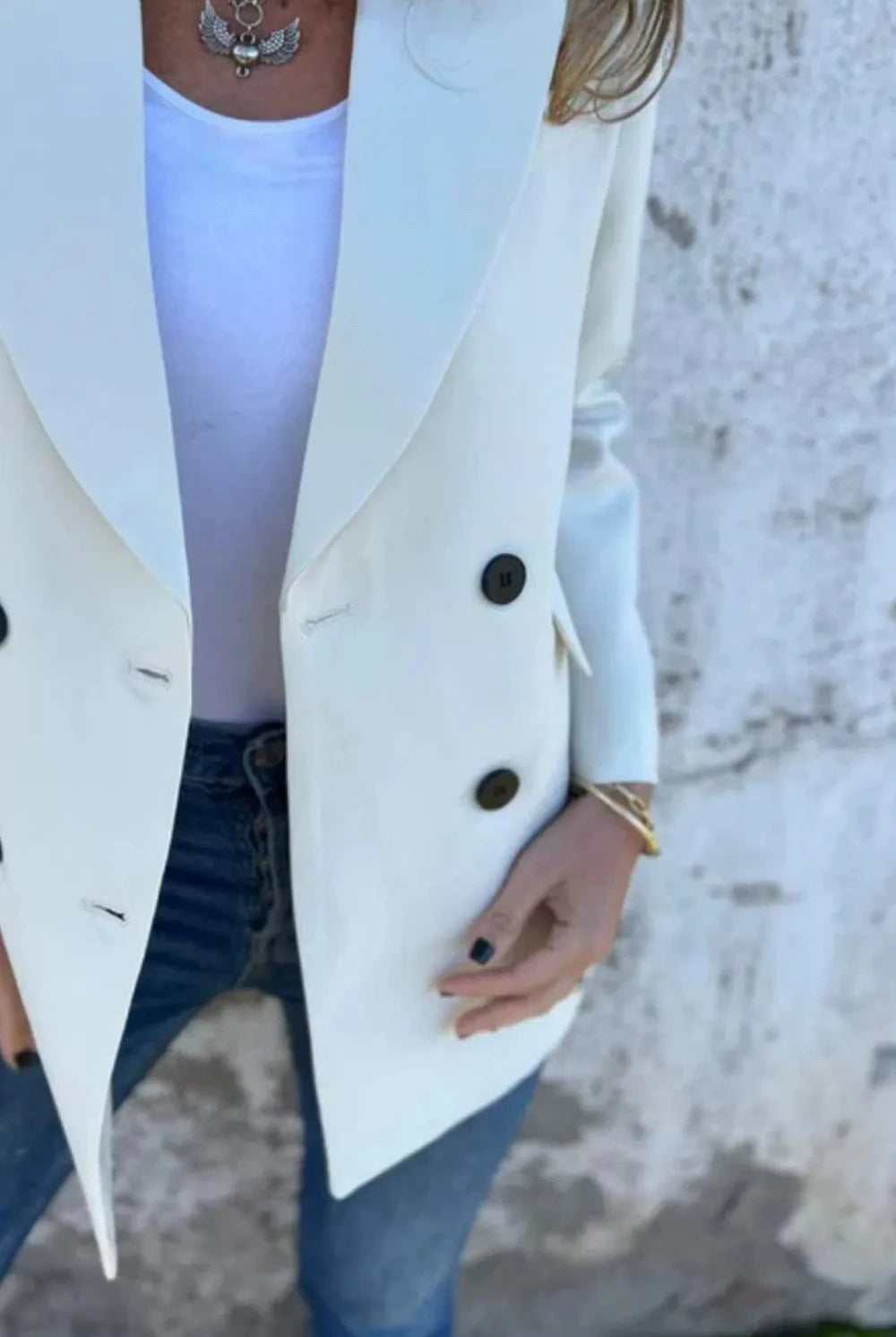 Full Size Collared Neck Long Sleeve Blazer-Blazers-Krush Kandy, Women's Online Fashion Boutique Located in Phoenix, Arizona (Scottsdale Area)